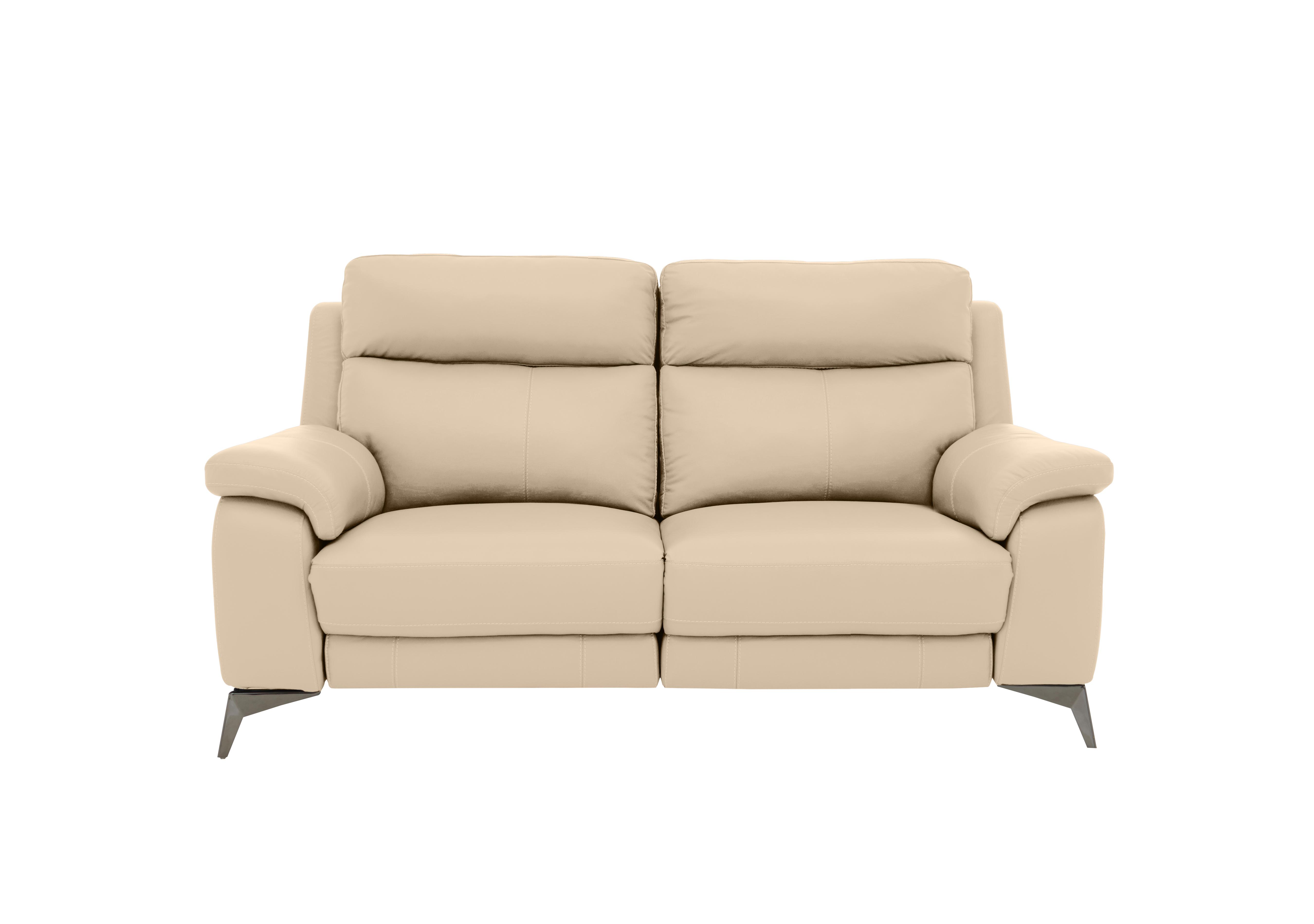 Missouri 2 Seater Leather Recliner Sofa with Power Headrest in Bv-862c Bisque on Furniture Village