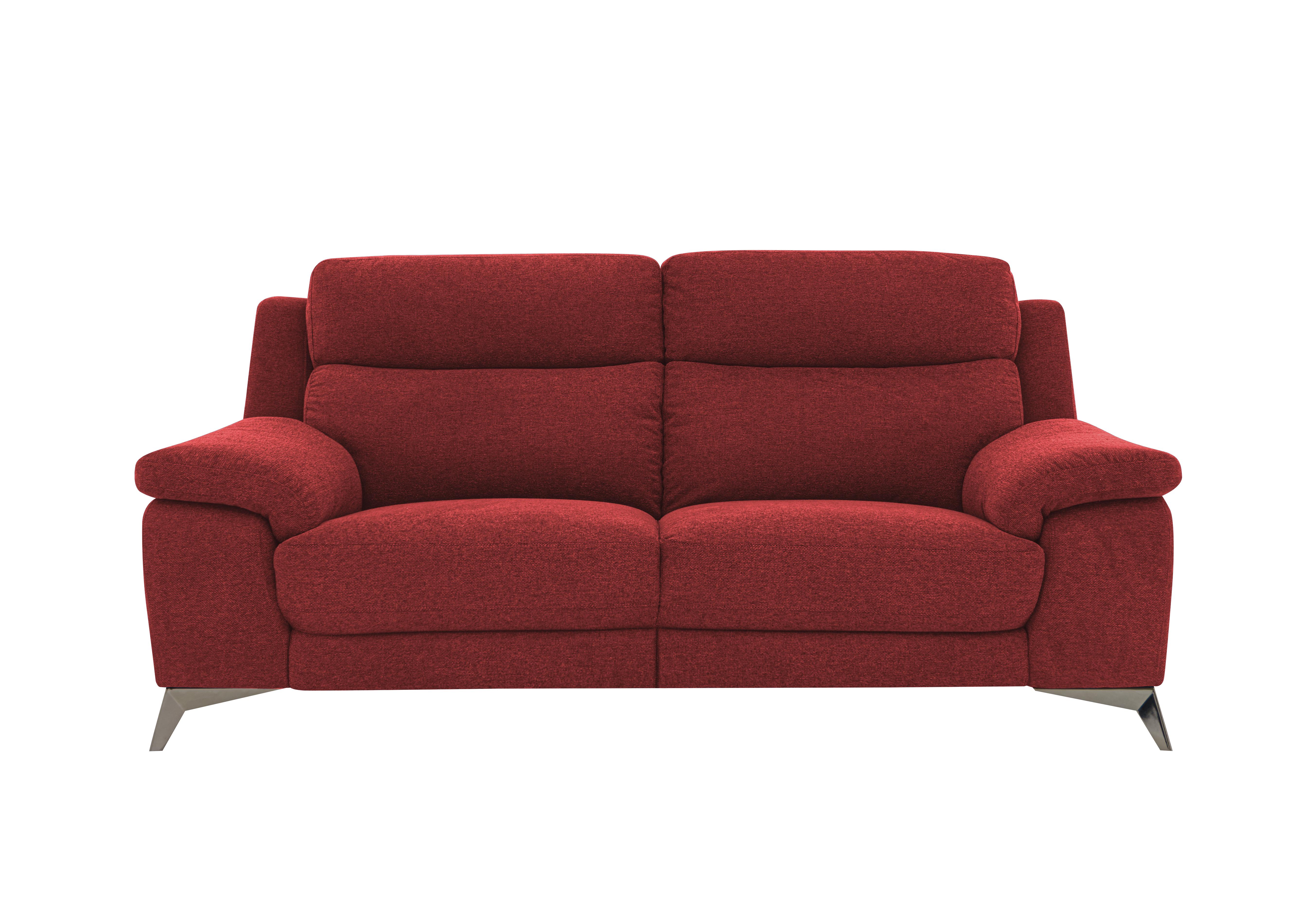 Missouri 3 Seater Fabric Sofa in Fab-Blt-R29 Red on Furniture Village