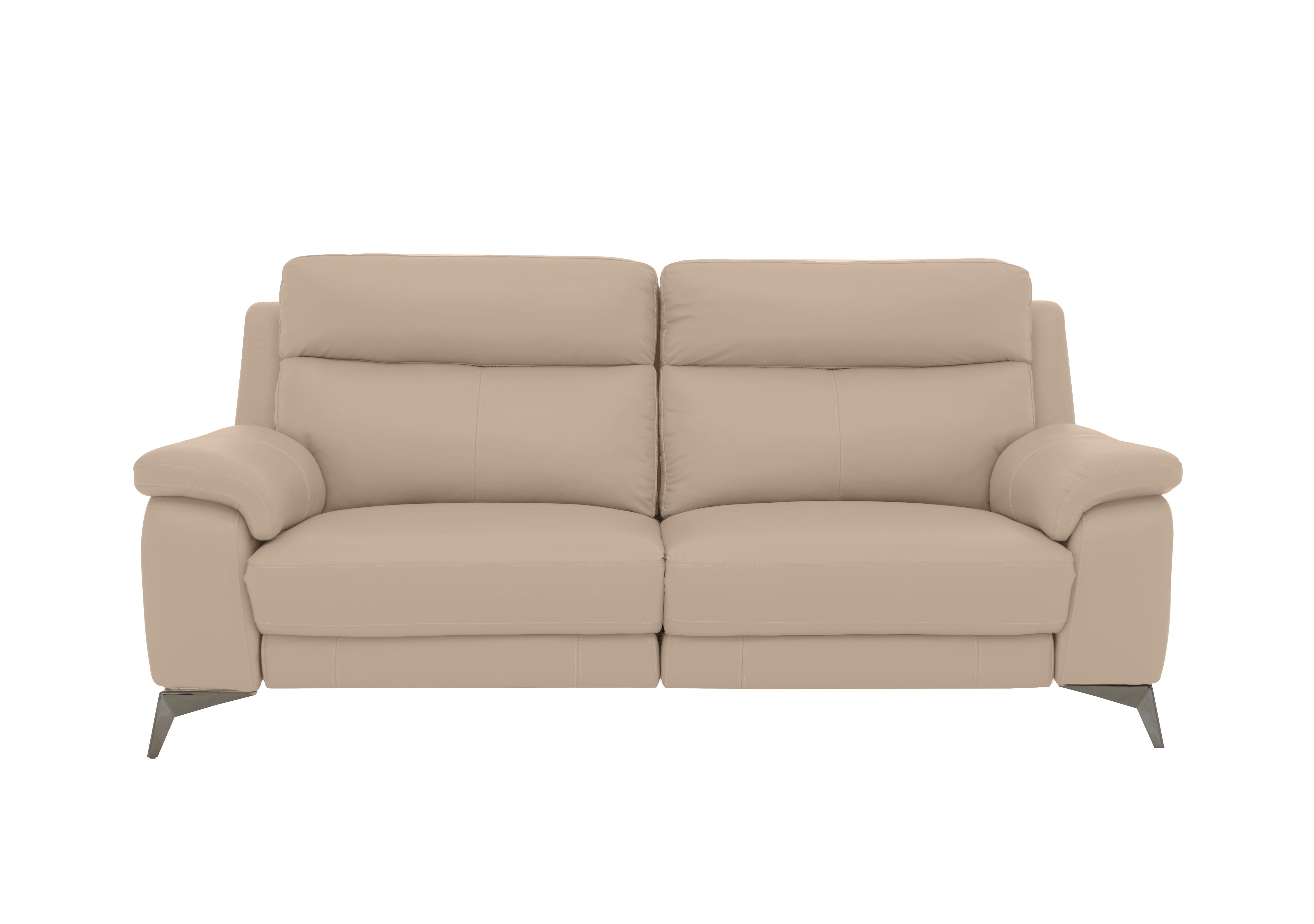Missouri 3 Seater Leather Sofa in Bv-039c Pebble on Furniture Village