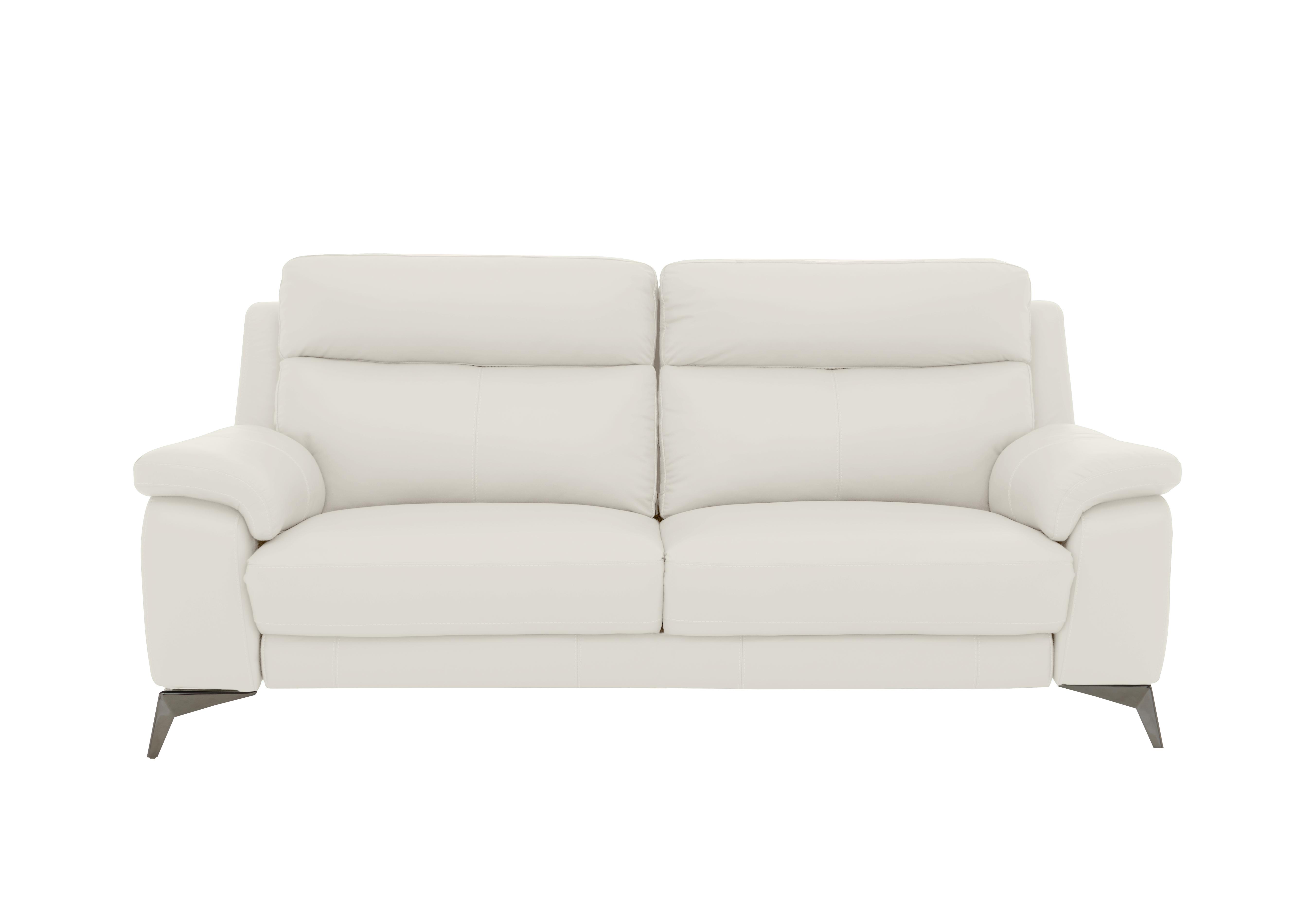 Missouri 3 Seater Leather Sofa in Bv-156e Frost on Furniture Village