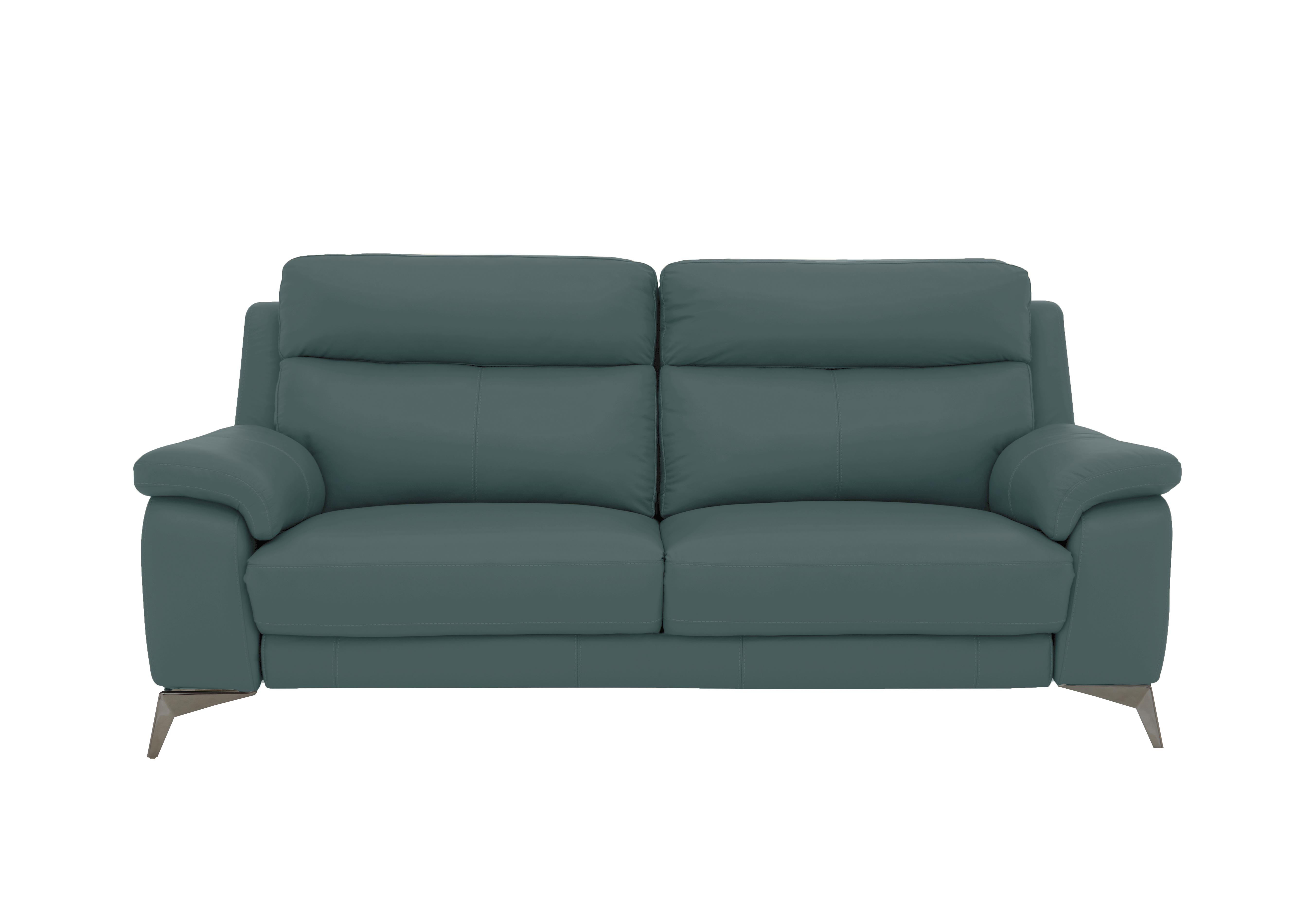 Missouri 3 Seater Leather Sofa in Bv-301e Lake Green on Furniture Village