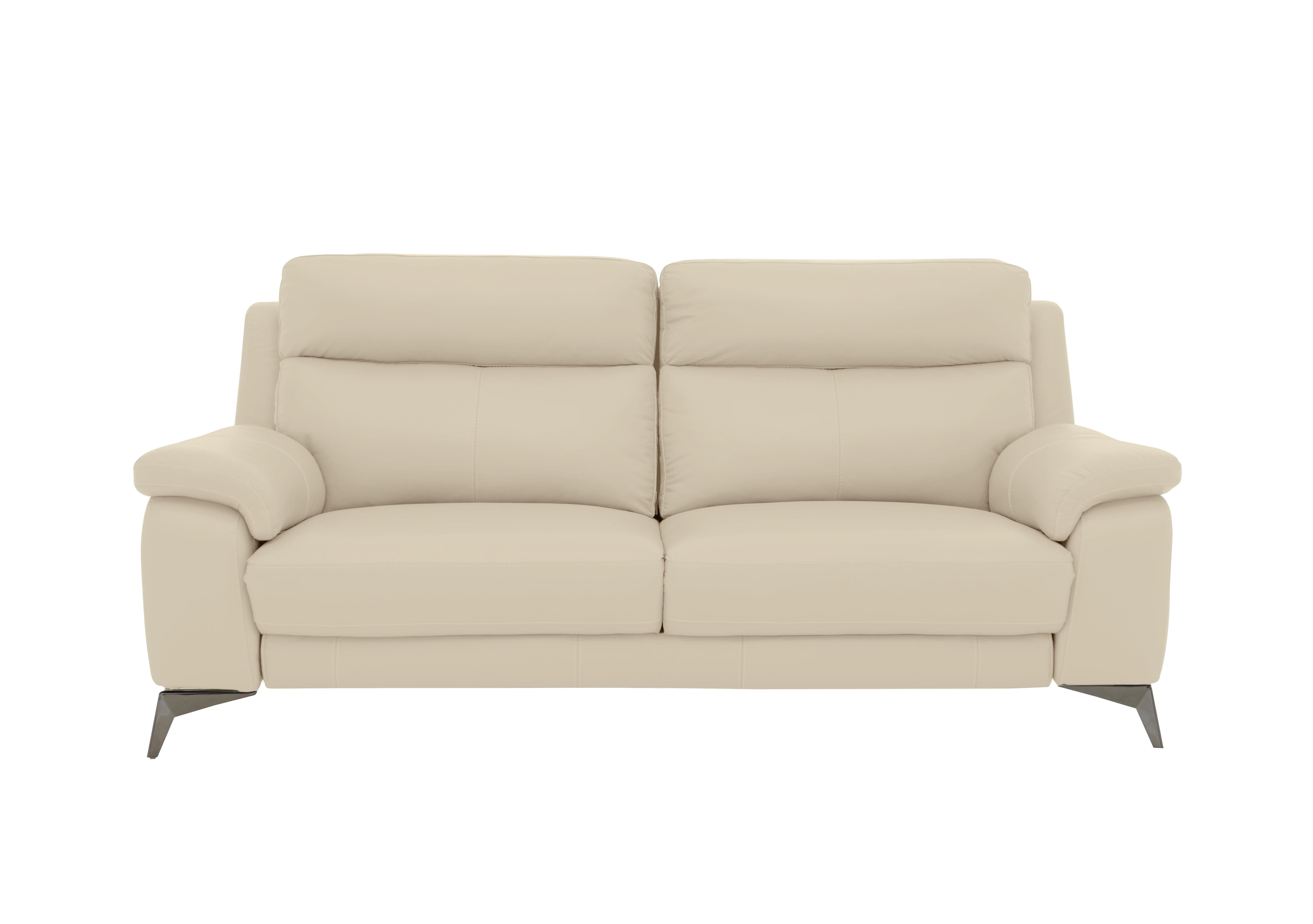 Missouri 3 Seater Leather Sofa in Nc-862c Bisque on Furniture Village