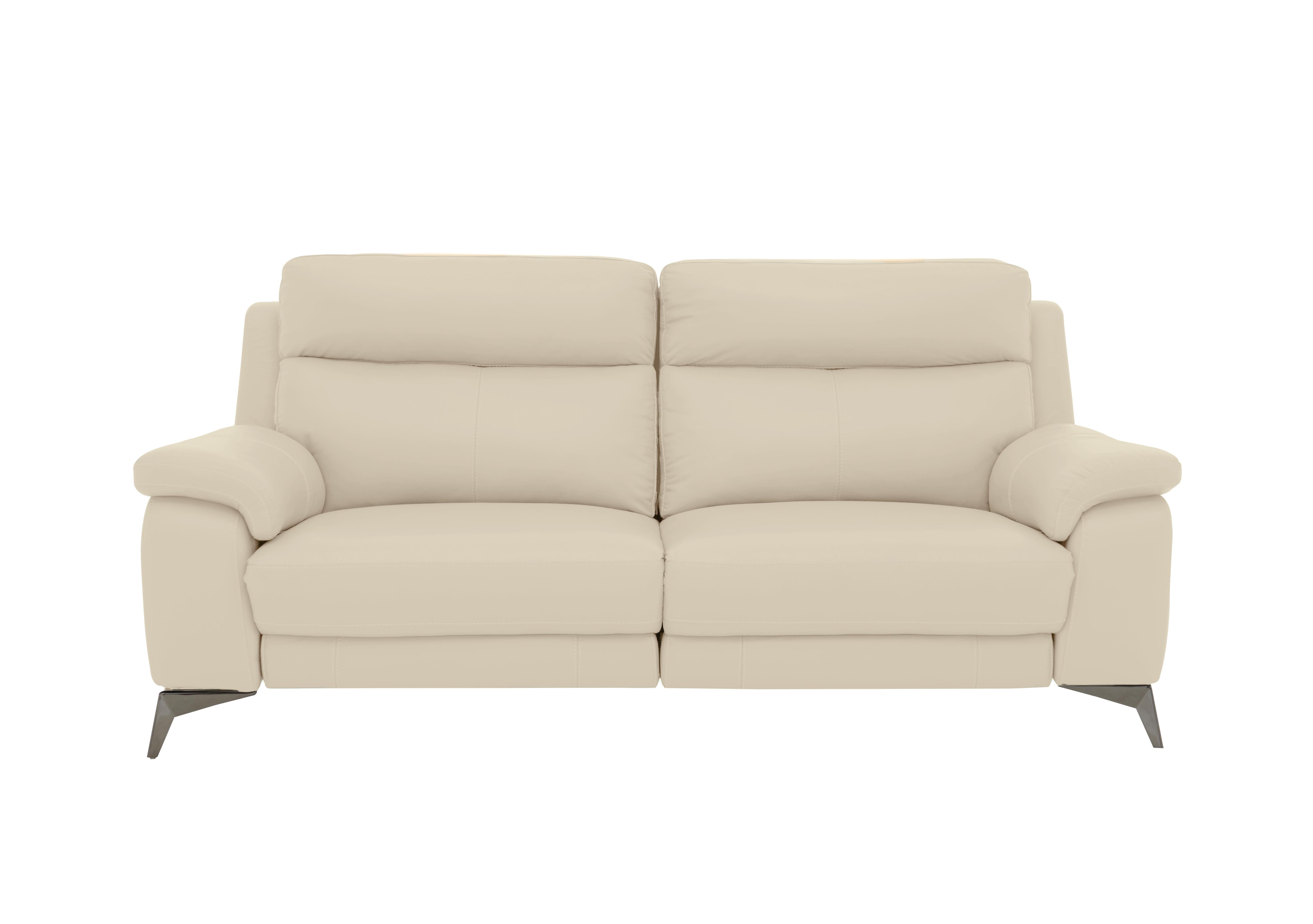 Missouri 3 Seater Leather Sofa in Nc-862c Bisque on Furniture Village