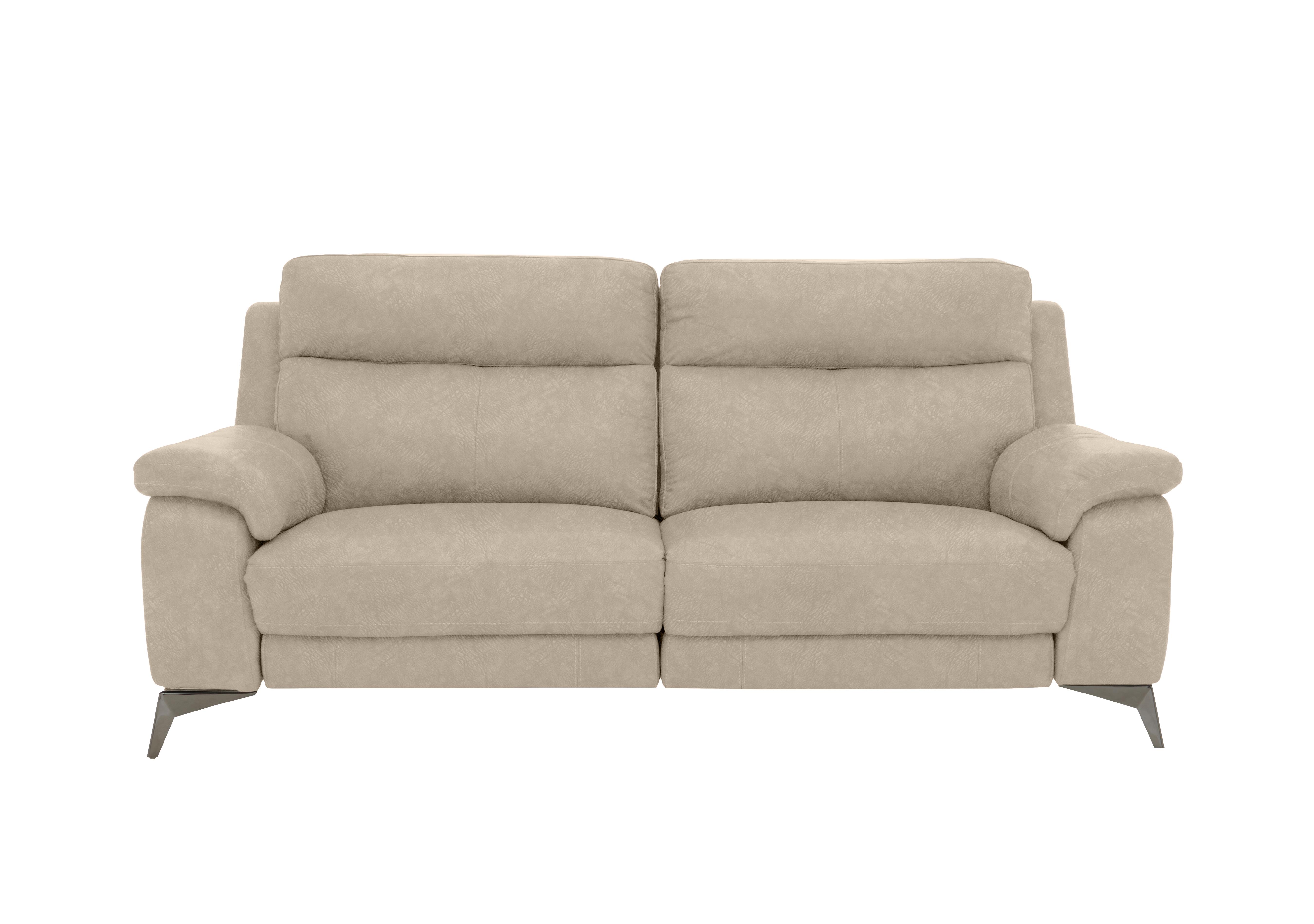 Missouri 3 Seater Fabric Recliner Sofa with Power Headrest in Bfa-Bnn-R26 Fv2 Cream on Furniture Village