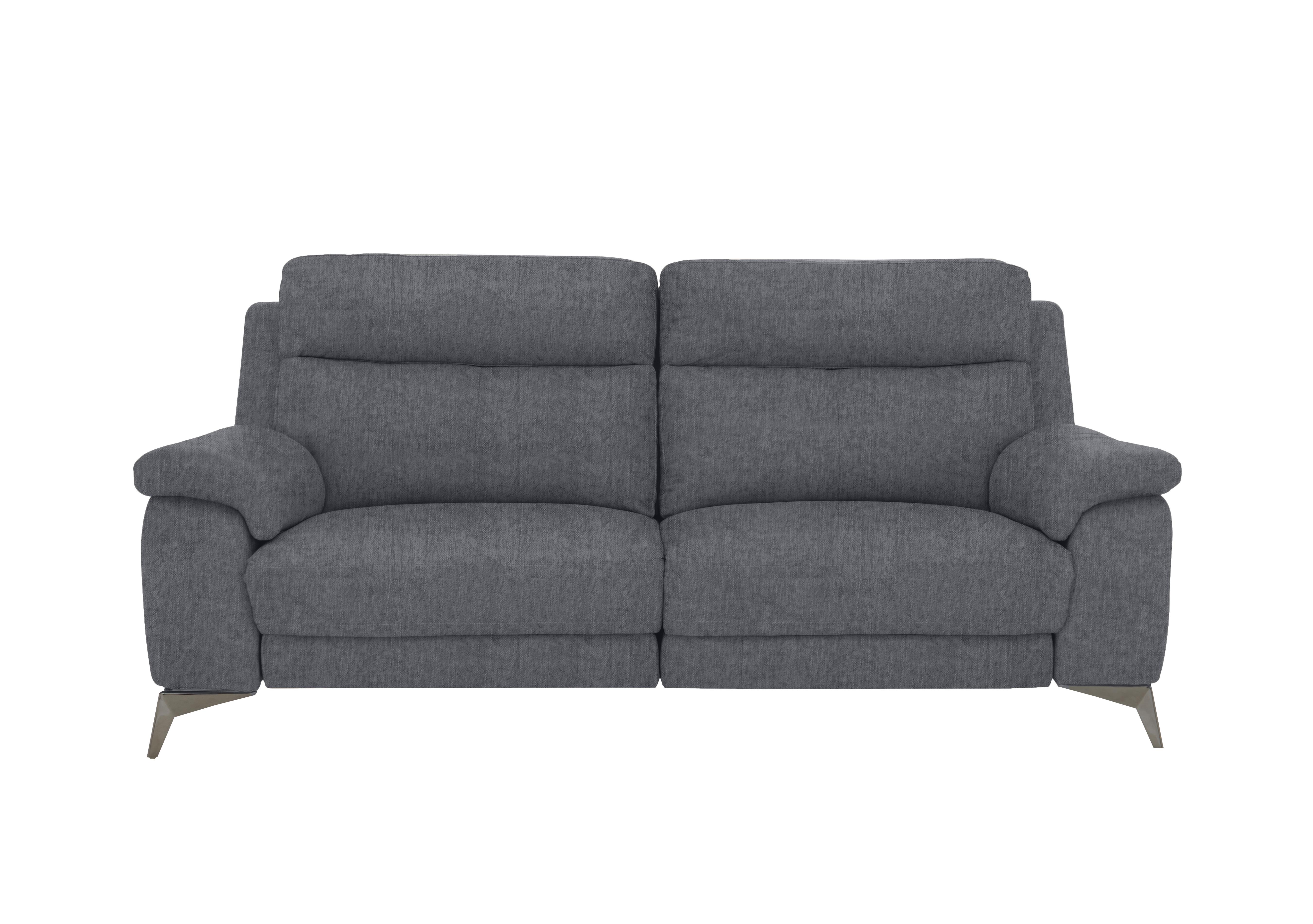Missouri 3 Seater Fabric Recliner Sofa with Power Headrest in Fab-Meo-R25 Iron Grey on Furniture Village