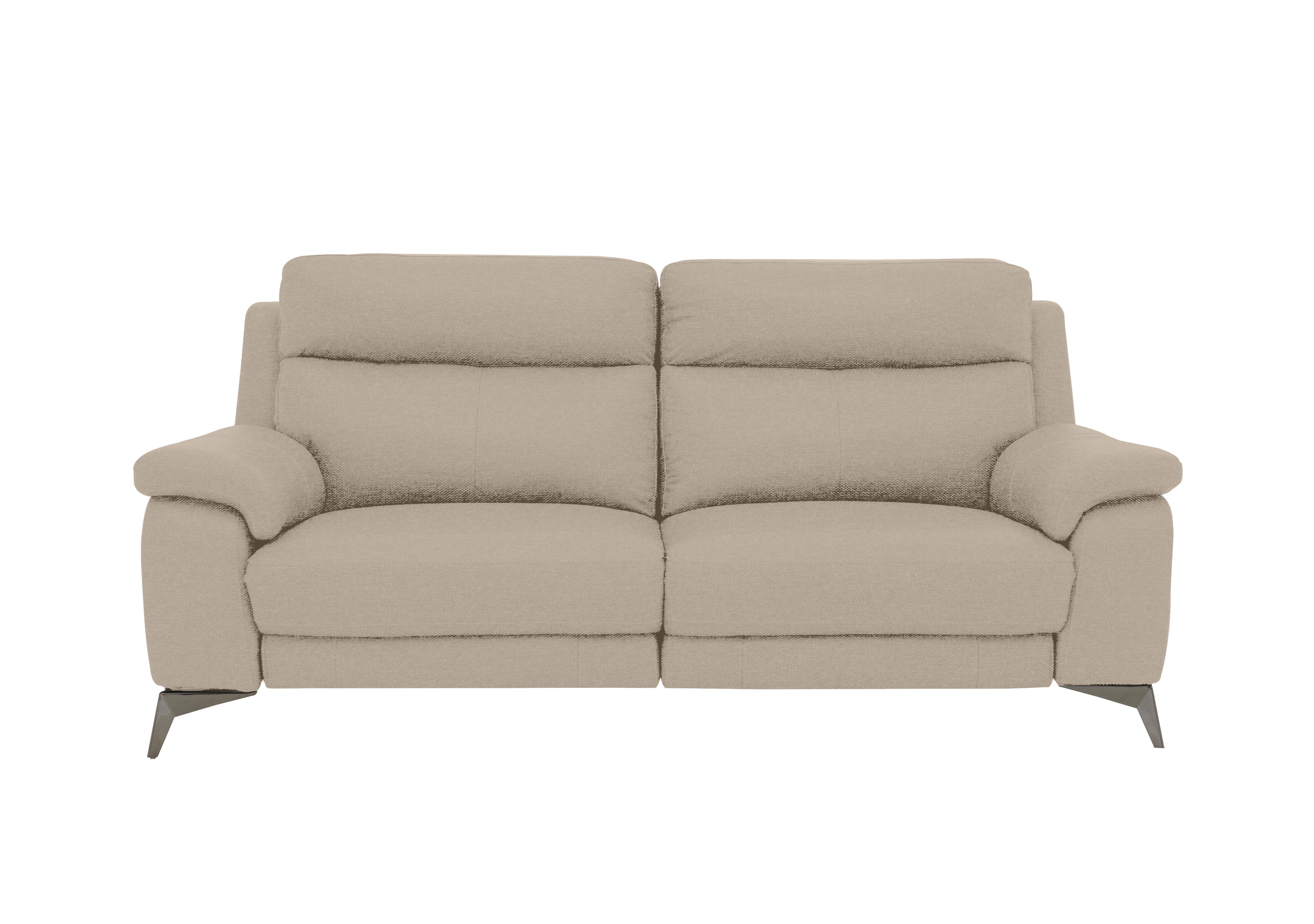Missouri 3 Seater Fabric Recliner Sofa with Power Headrest in Fab-Ska-R28 Beige on Furniture Village