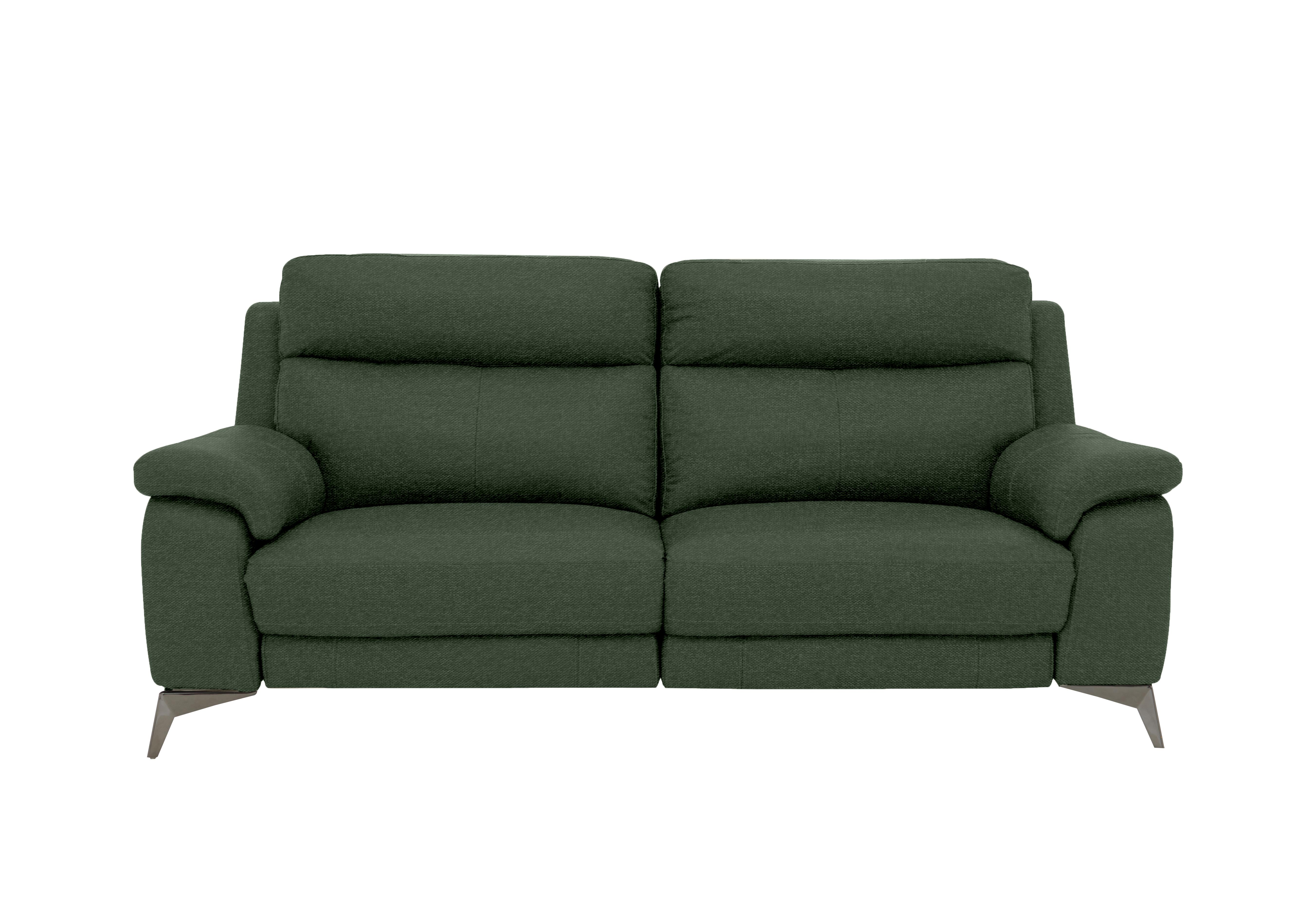 Missouri 3 Seater Fabric Recliner Sofa with Power Headrest in Fab-Ska-R48 Moss Green on Furniture Village