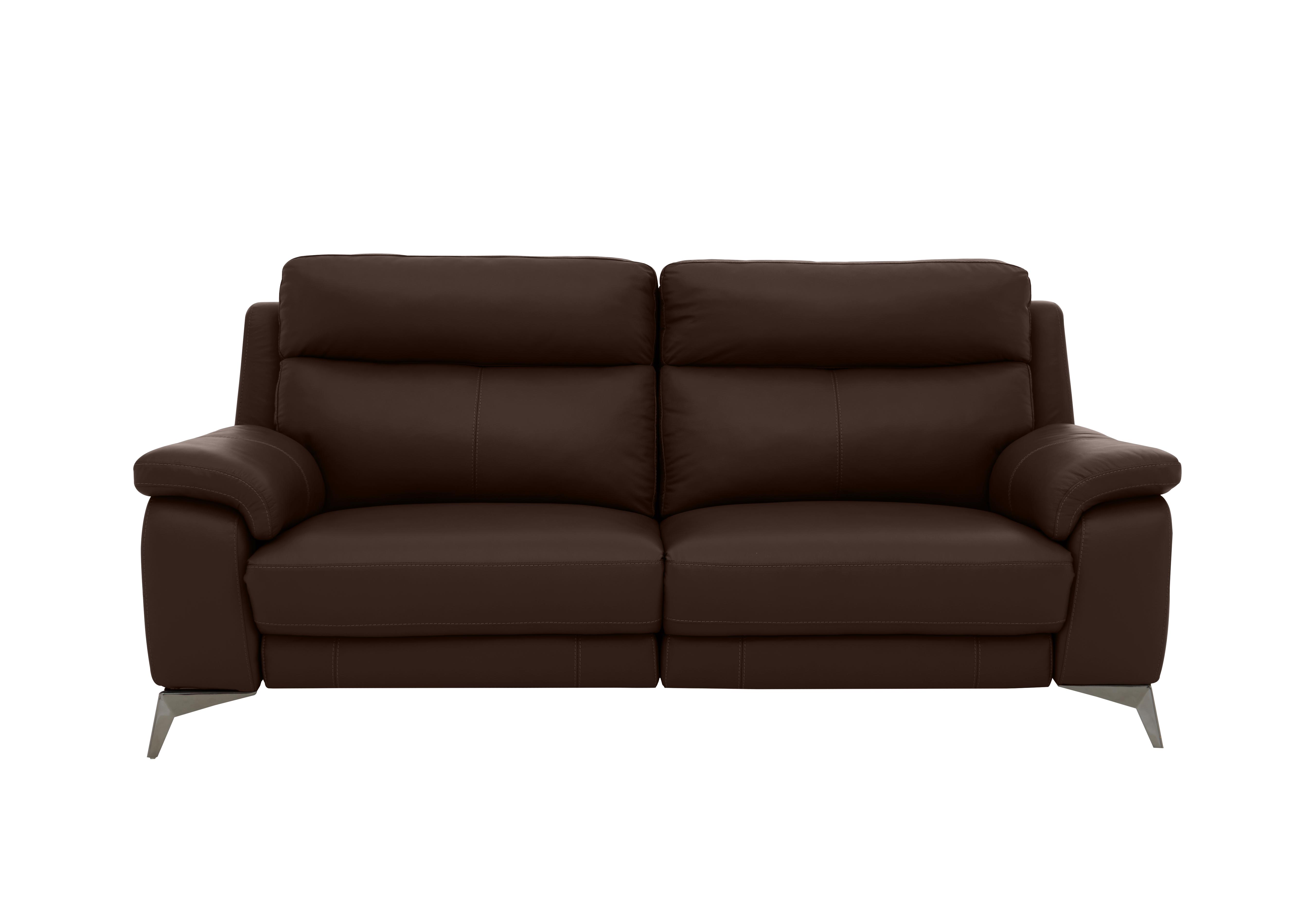 Missouri 3 Seater Leather Recliner Sofa with Power Headrest in Bv-1748 Dark Chocolate on Furniture Village