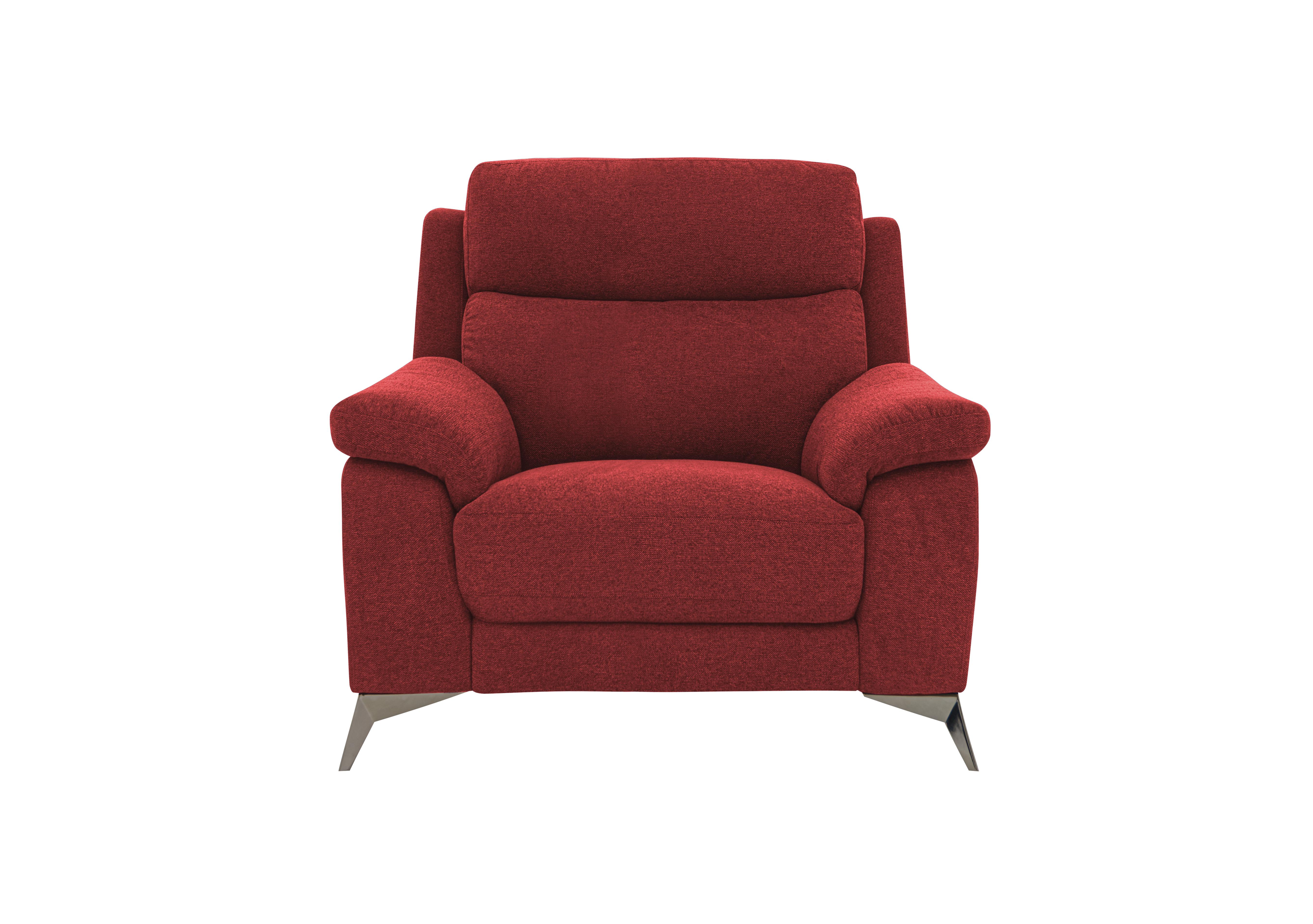 Missouri Fabric Armchair in Fab-Blt-R29 Red on Furniture Village
