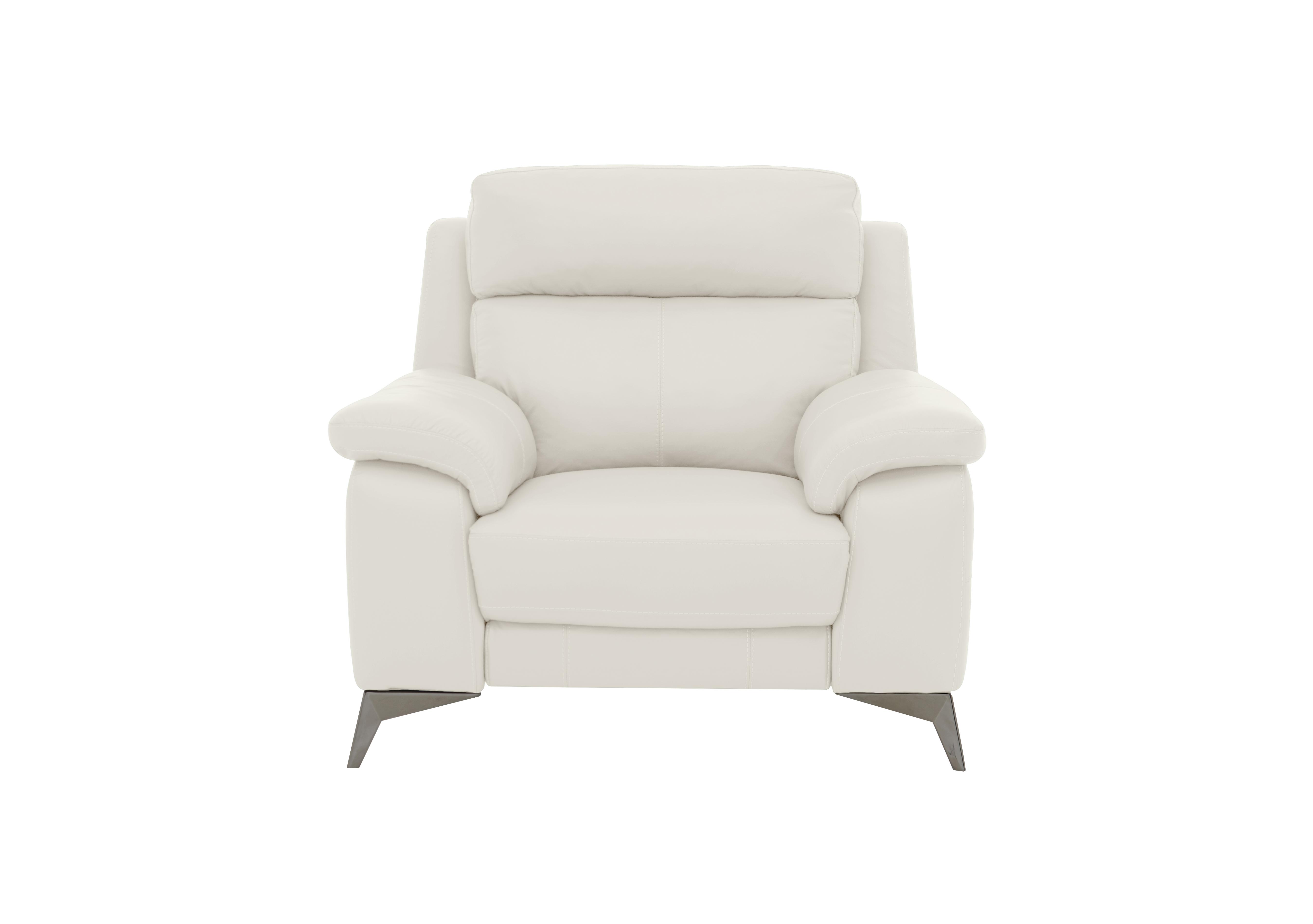 Missouri Leather Armchair in Bv-156e Frost on Furniture Village
