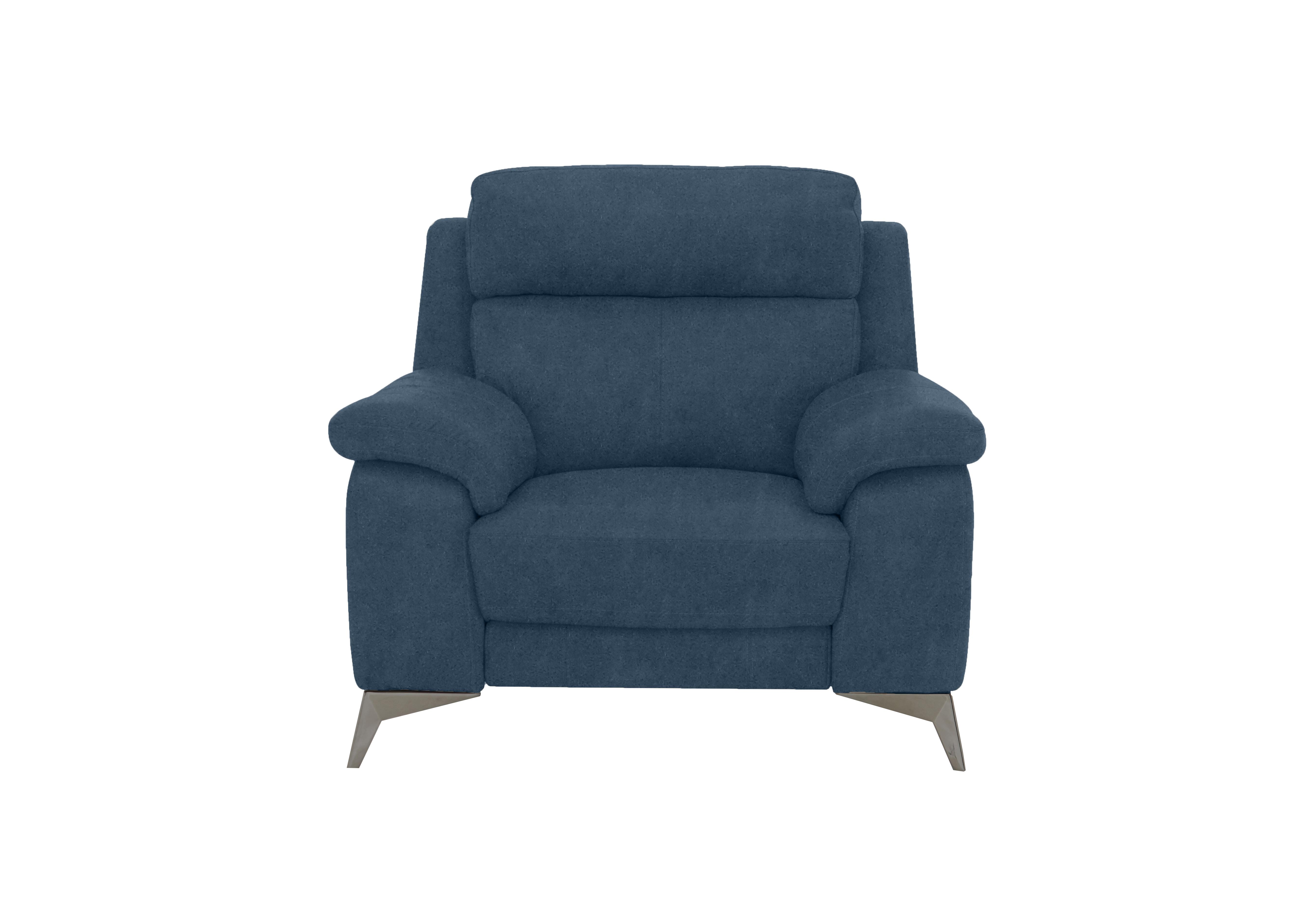 Missouri Fabric Recliner Armchair with Power Headrest in Bfa-Blj-R10 Blue on Furniture Village