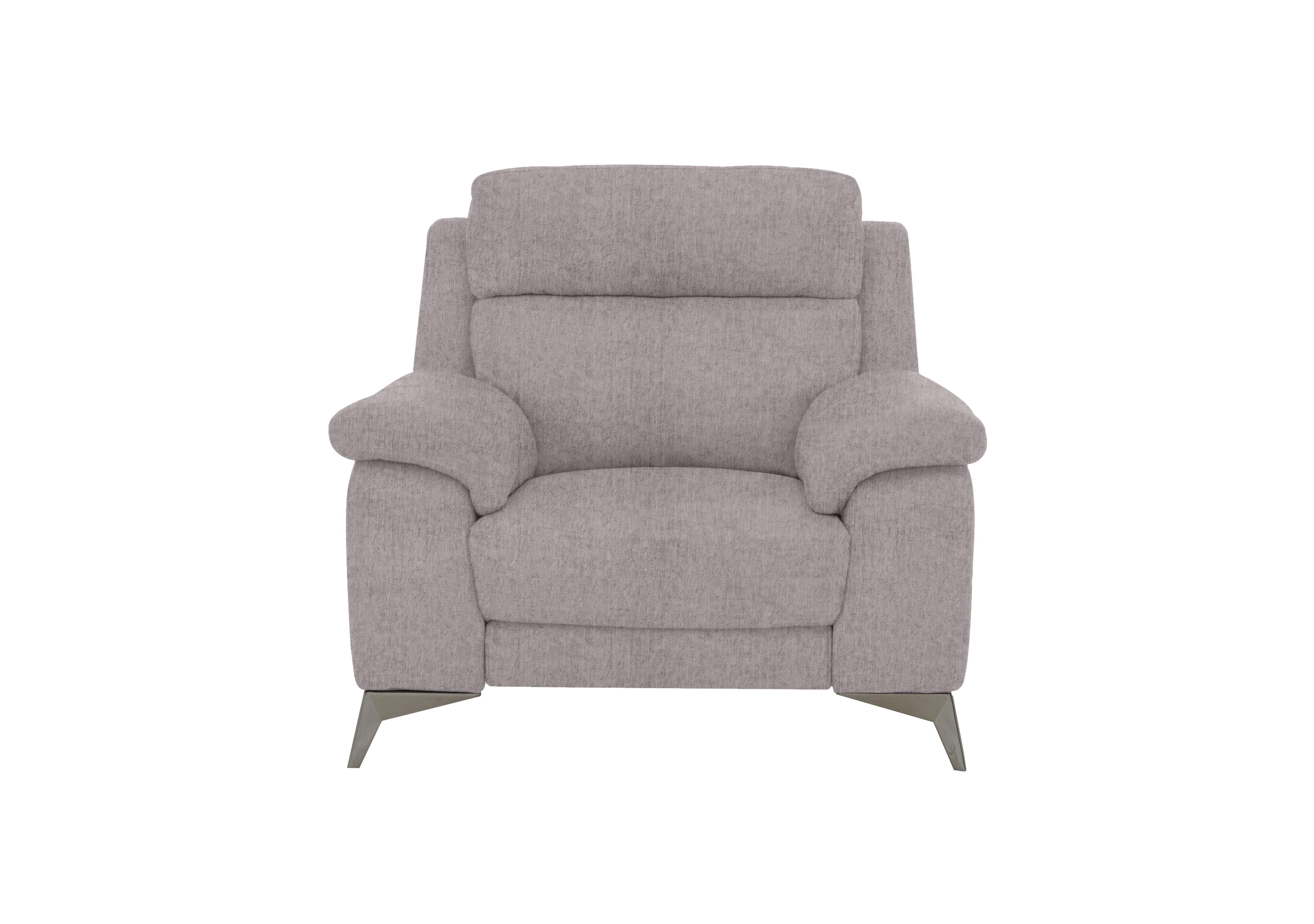 Missouri Fabric Recliner Armchair with Power Headrest in Fab-Meo-R27 Pewter on Furniture Village