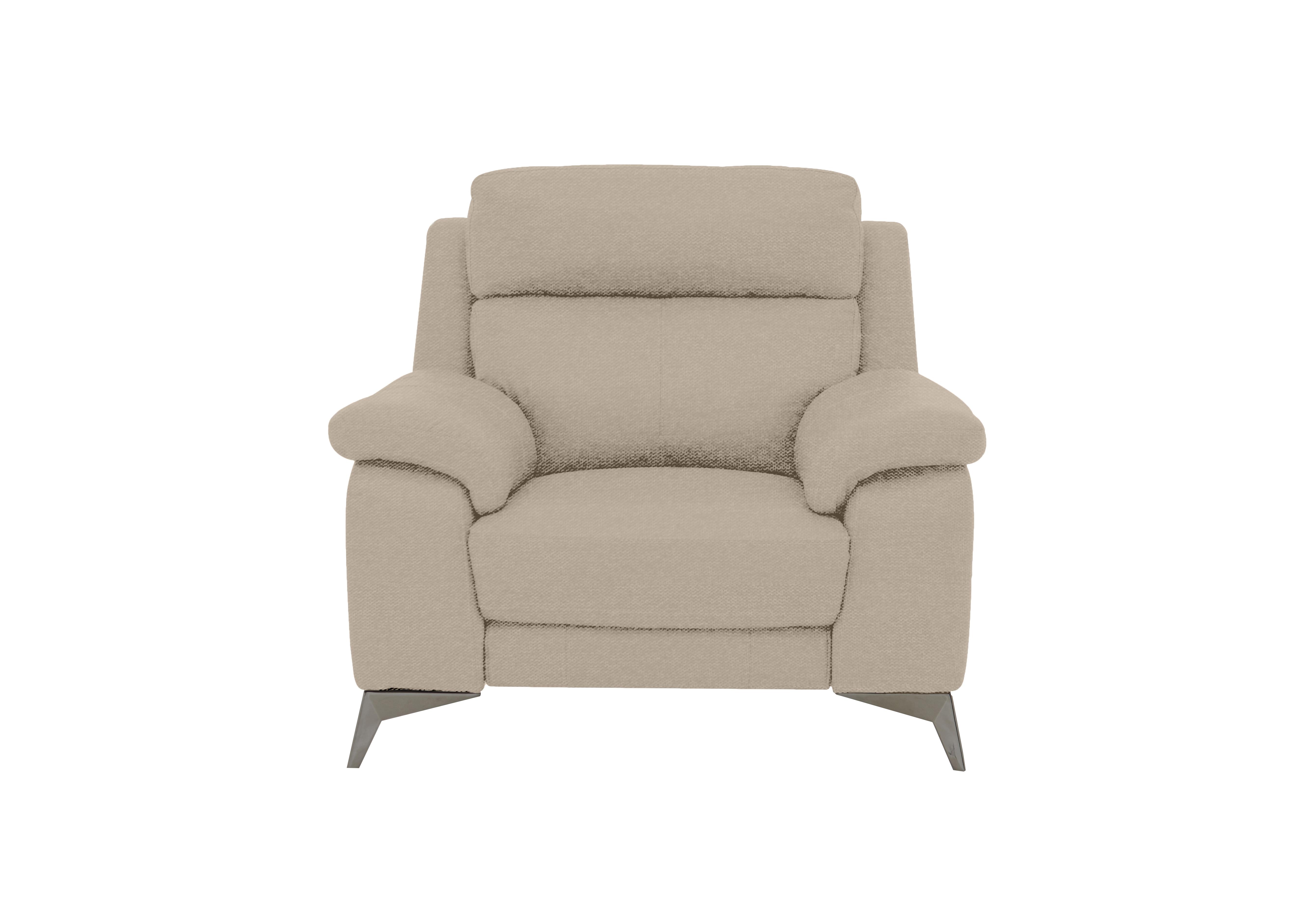 Missouri Fabric Recliner Armchair with Power Headrest in Fab-Ska-R28 Beige on Furniture Village