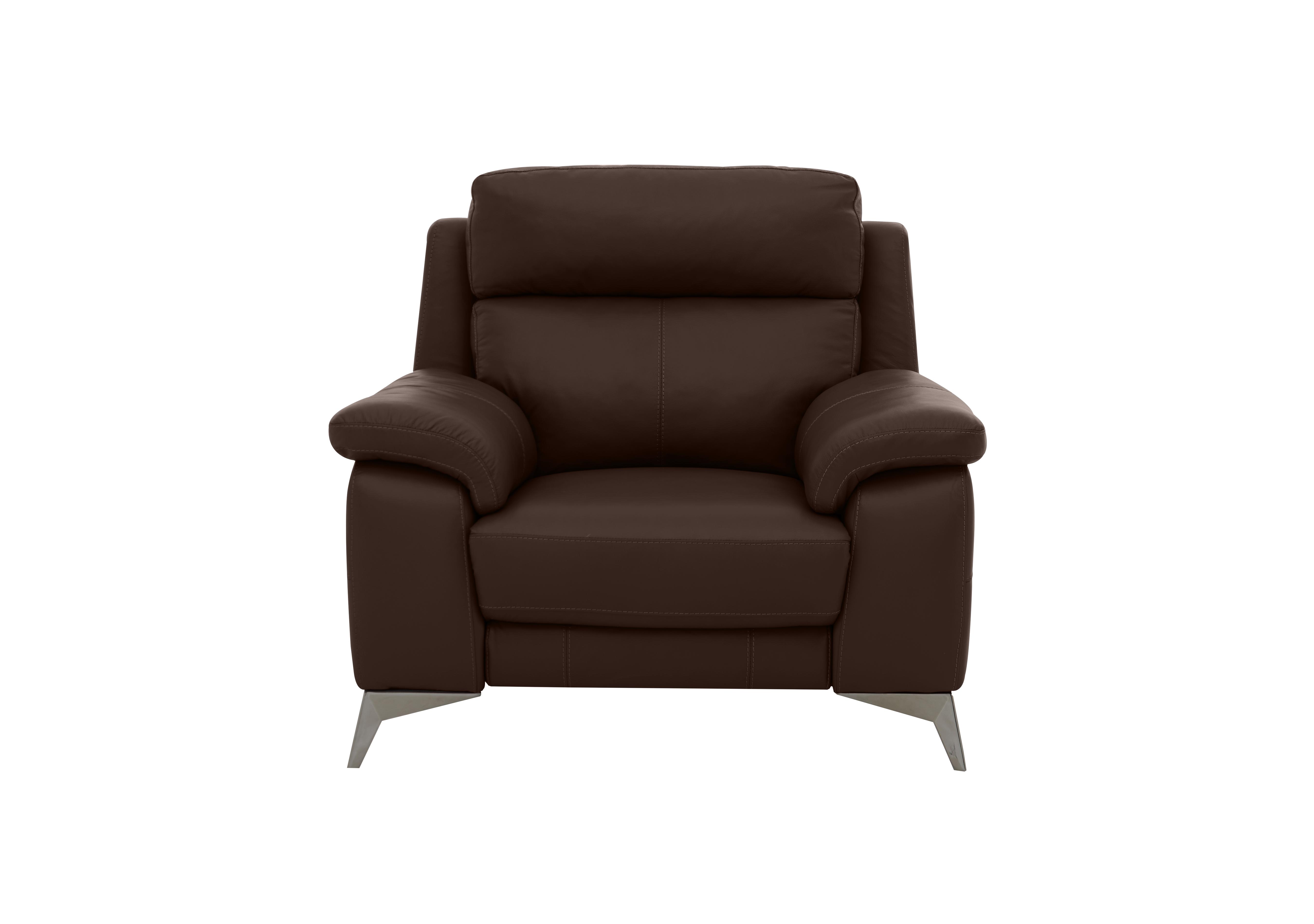 Missouri Leather Recliner Armchair with Power Headrest in Bv-1748 Dark Chocolate on Furniture Village