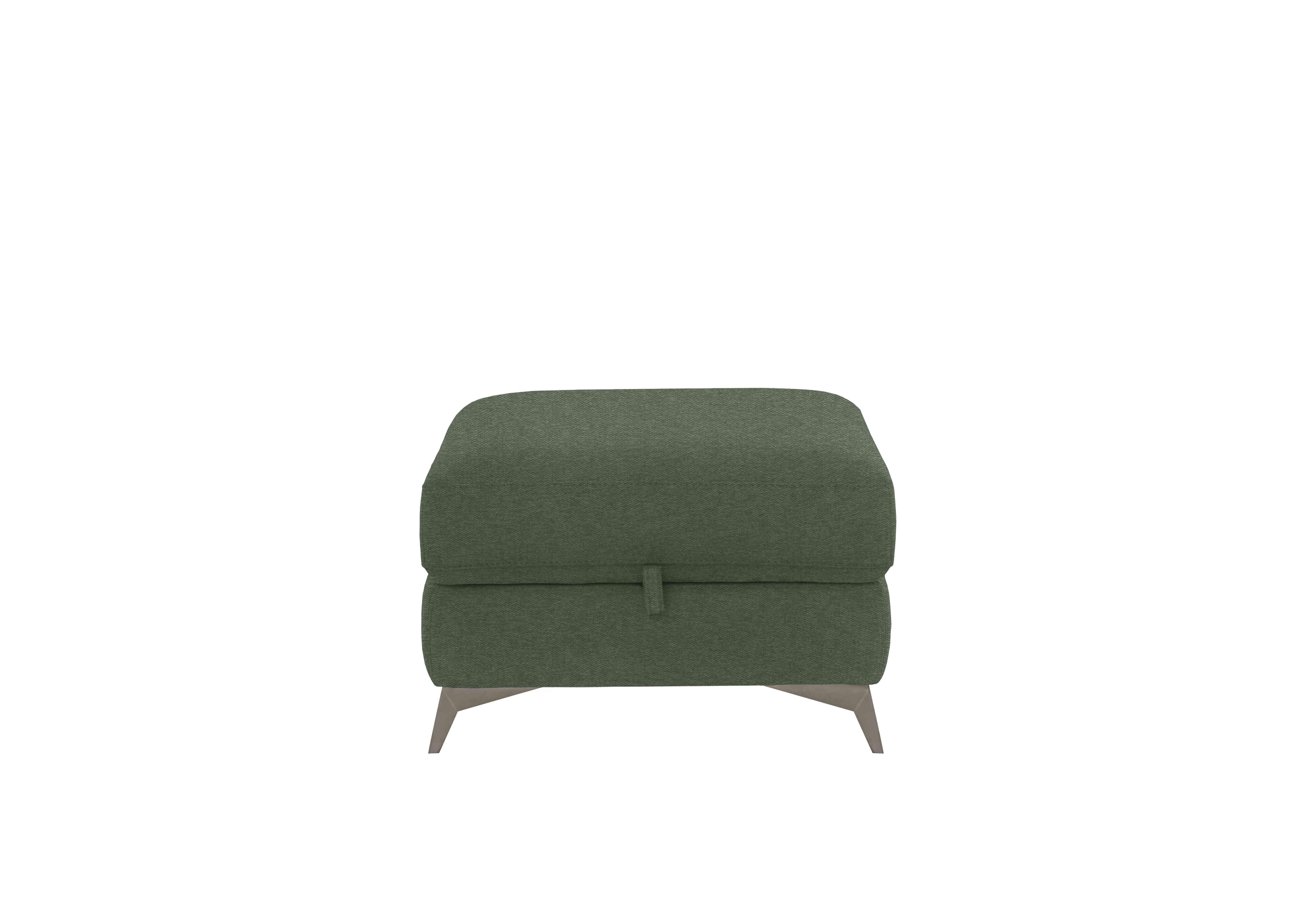 Missouri Fabric Storage Footstool in Fab-Ska-R48 Moss Green on Furniture Village