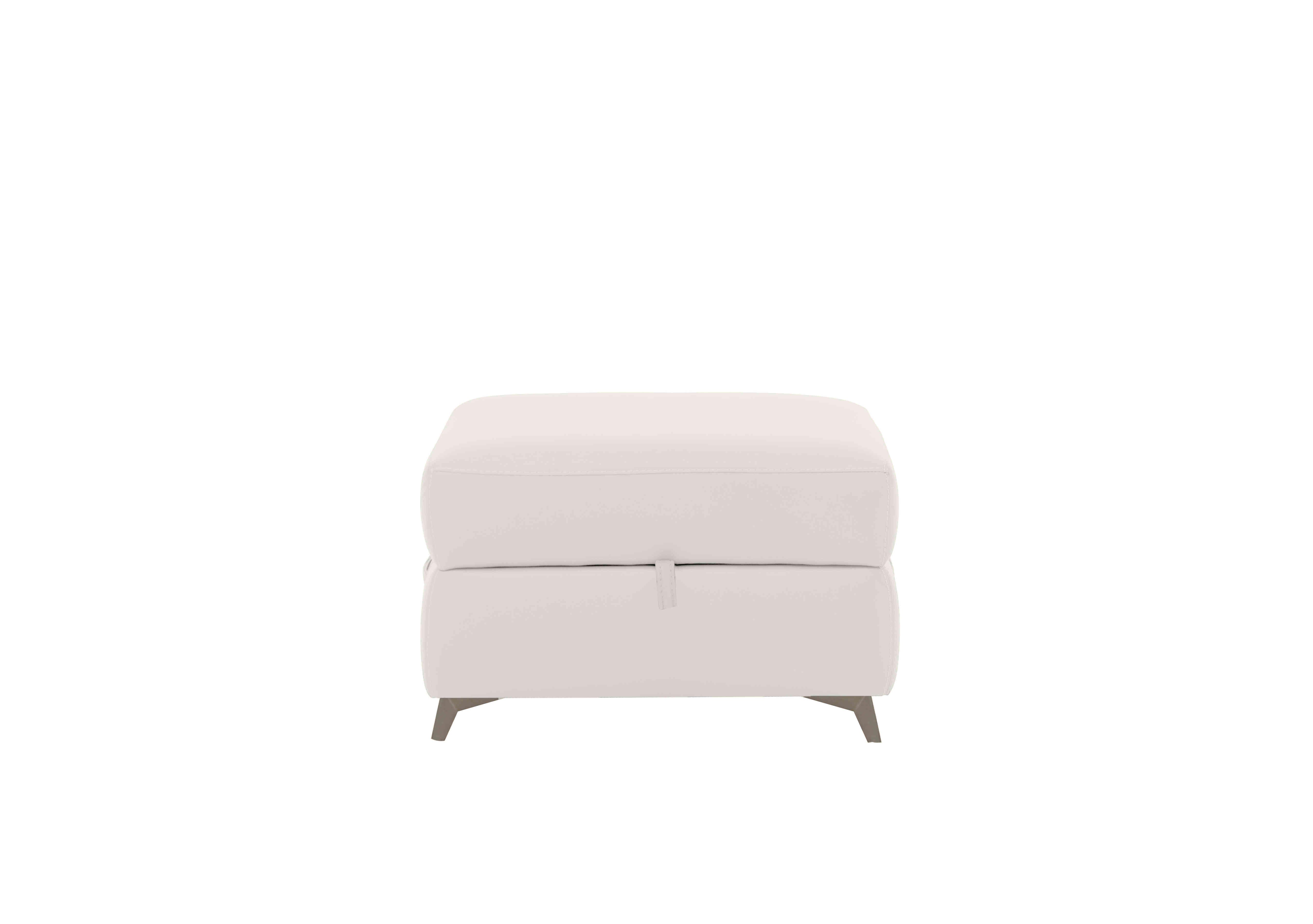 Missouri Leather Storage Footstool in Bv-156e Frost on Furniture Village