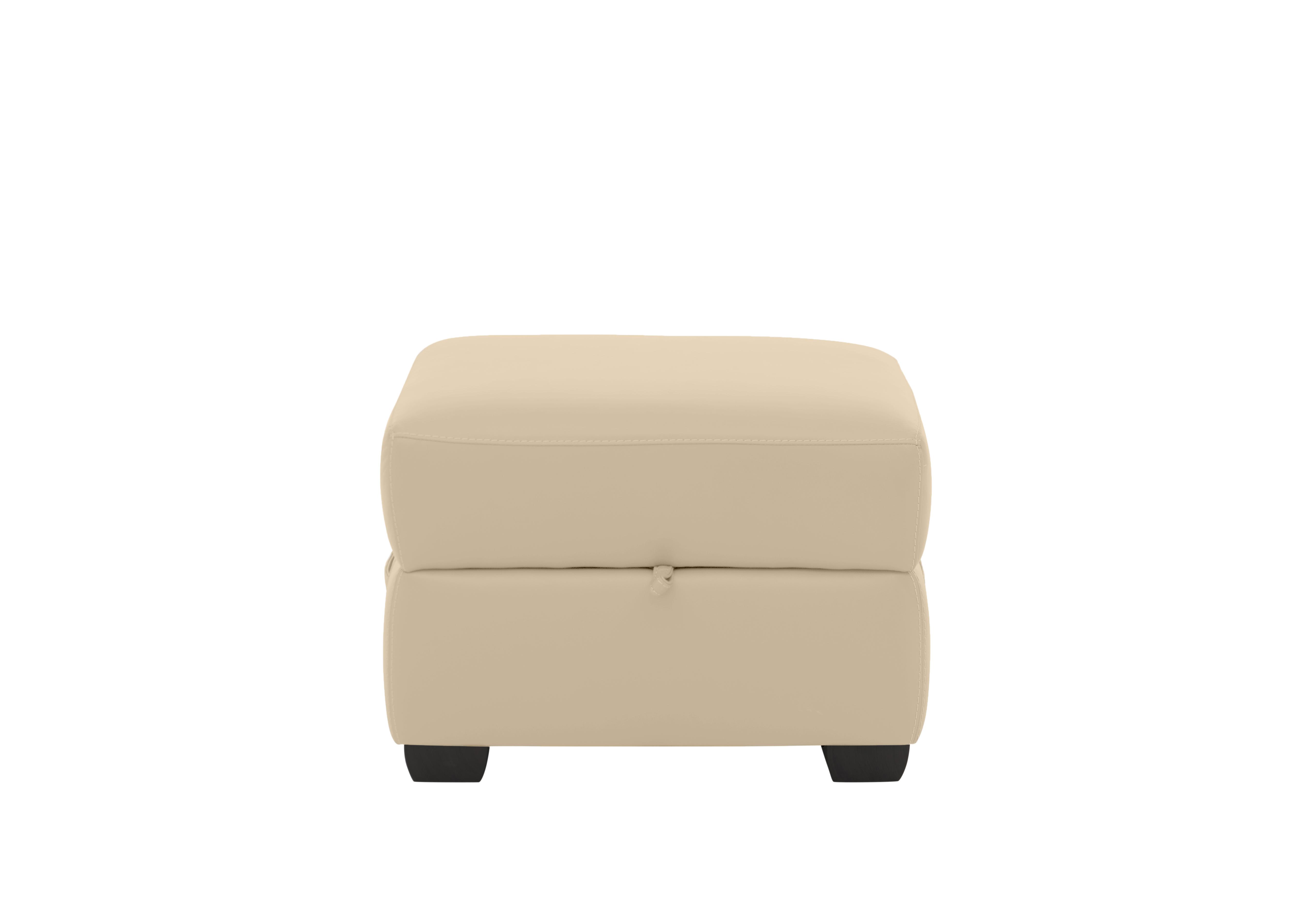 Missouri Leather Storage Footstool in Bv-862c Bisque on Furniture Village