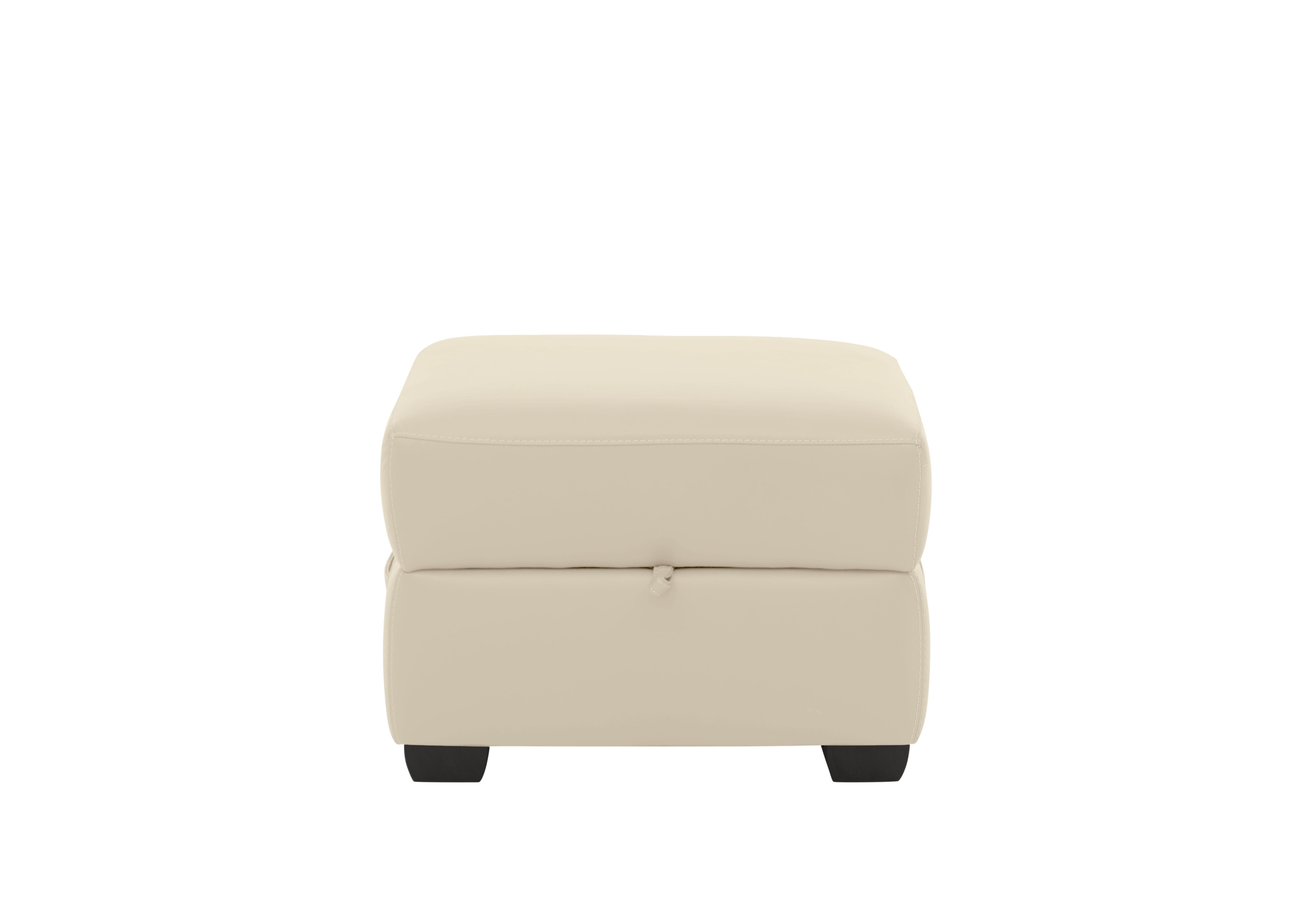 Missouri Leather Storage Footstool in Nc-862c Bisque on Furniture Village