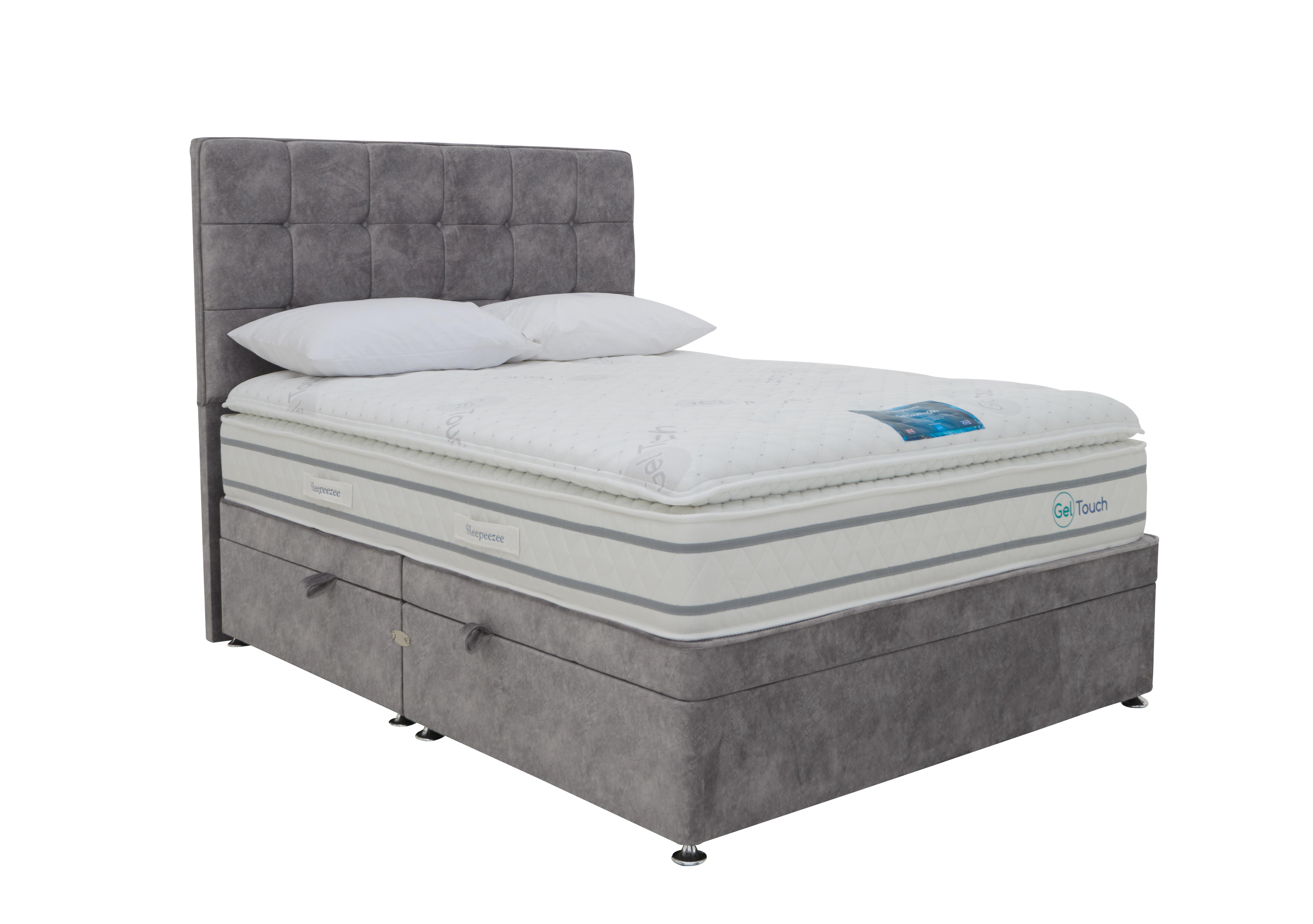 Geltouch 4000 Side Lift Ottoman Divan Set in Dapple Silver on Furniture Village