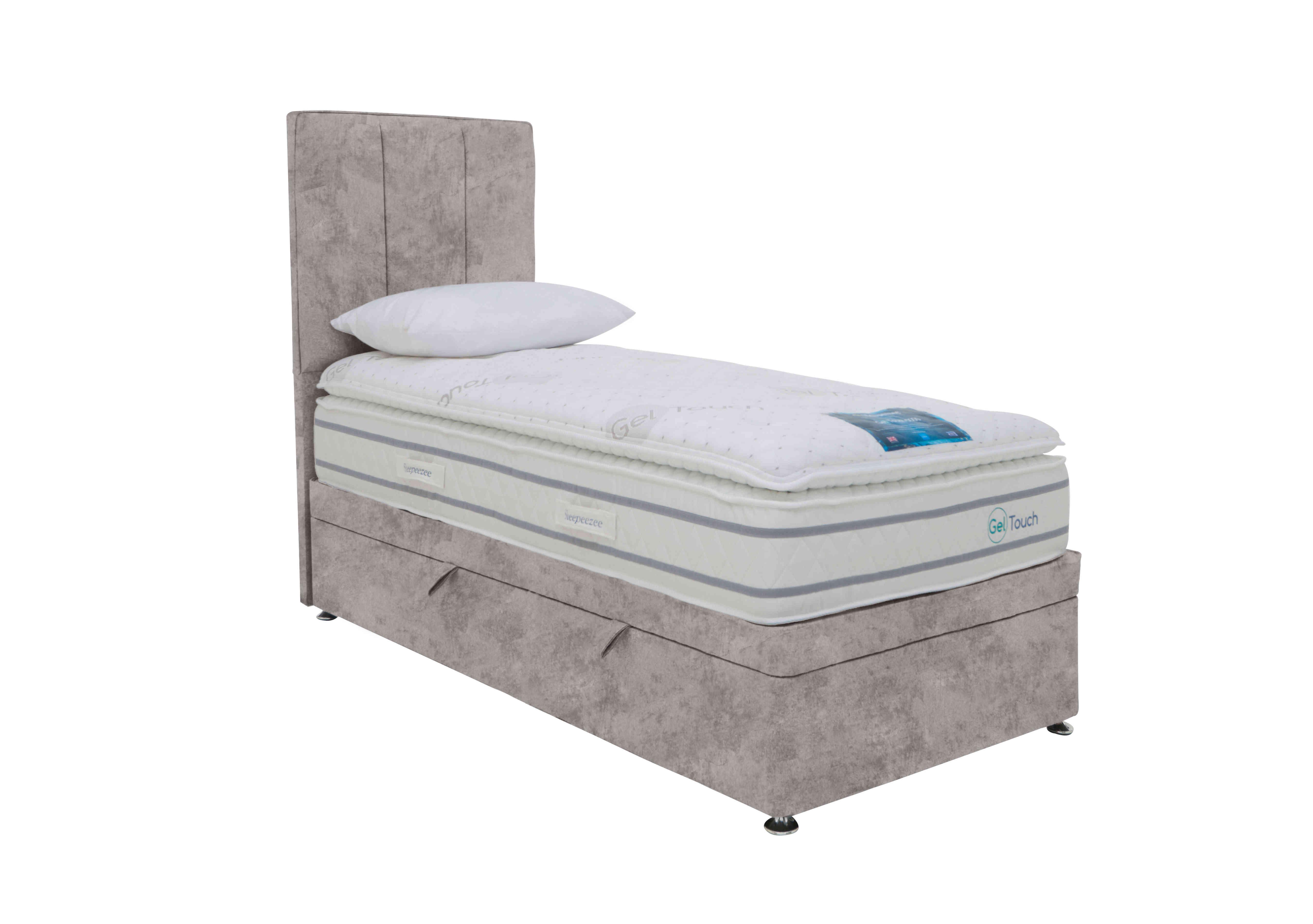 GelTouch 5000 Side-lift Ottoman Divan Set in Daytona Silver on Furniture Village