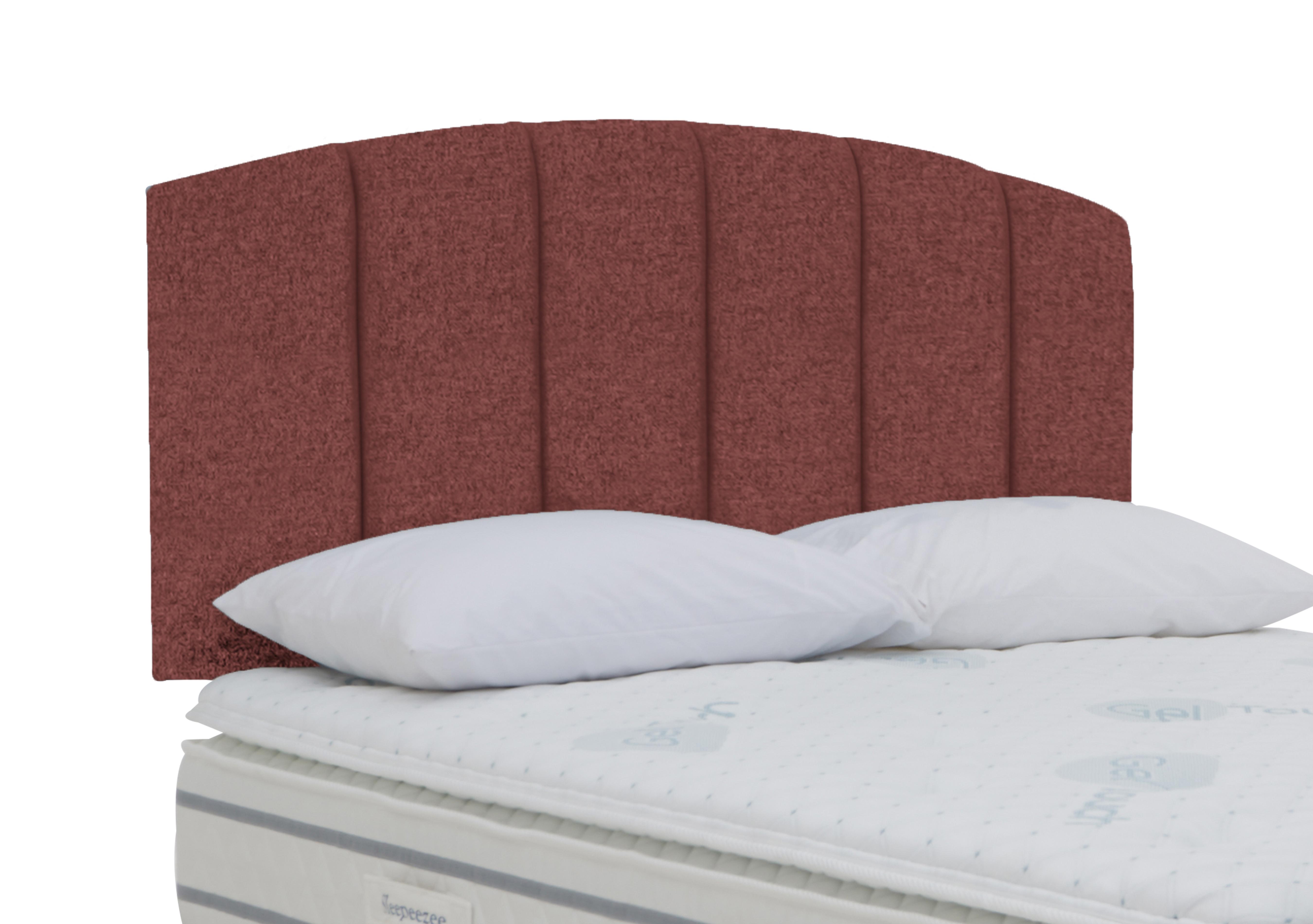 Banff Strutted Headboard in Tweed 201 Rose on Furniture Village