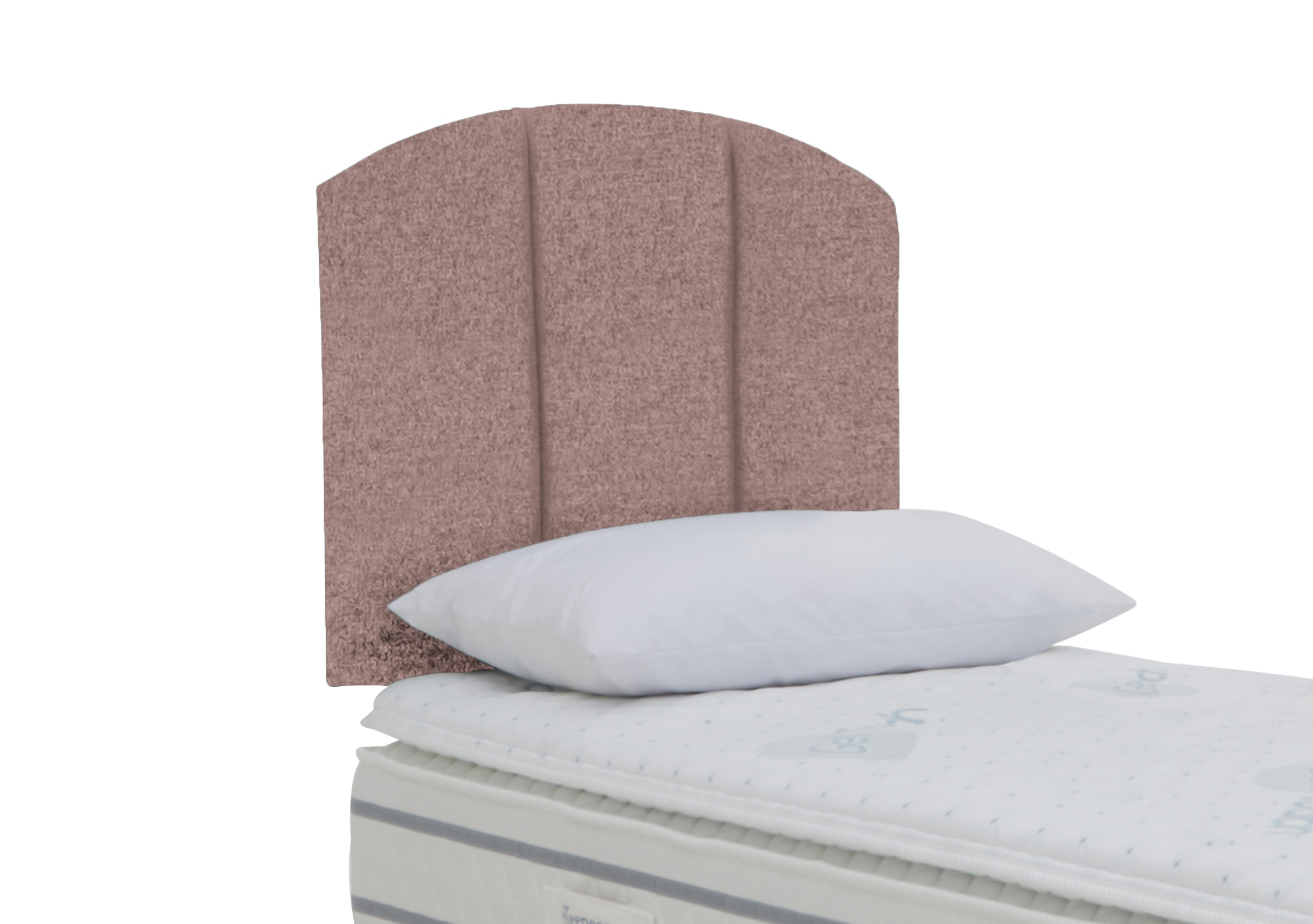 Banff Strutted Headboard in Tweed 701 Lilac on Furniture Village