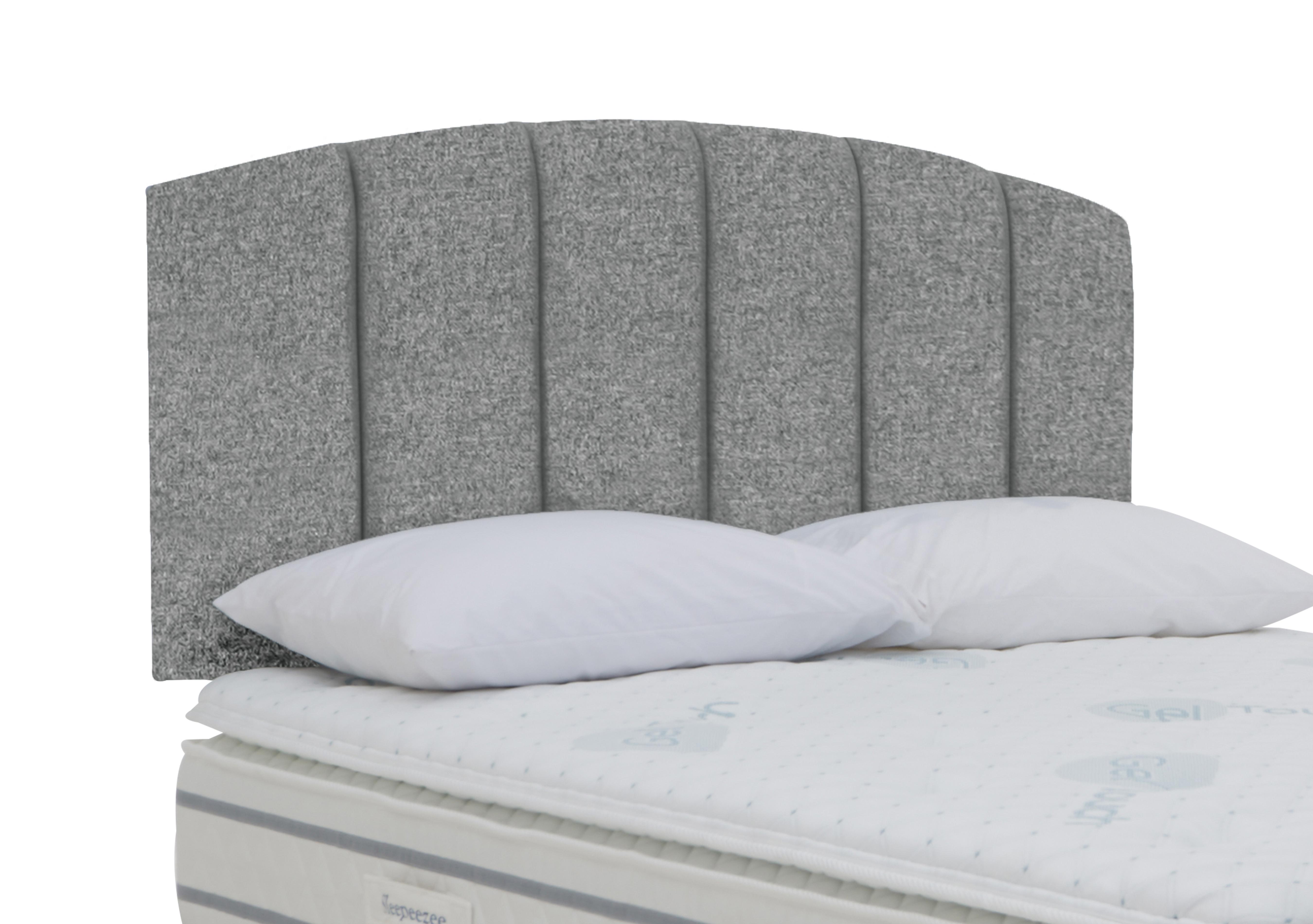 Banff Strutted Headboard in Tweed 803 Grey on Furniture Village