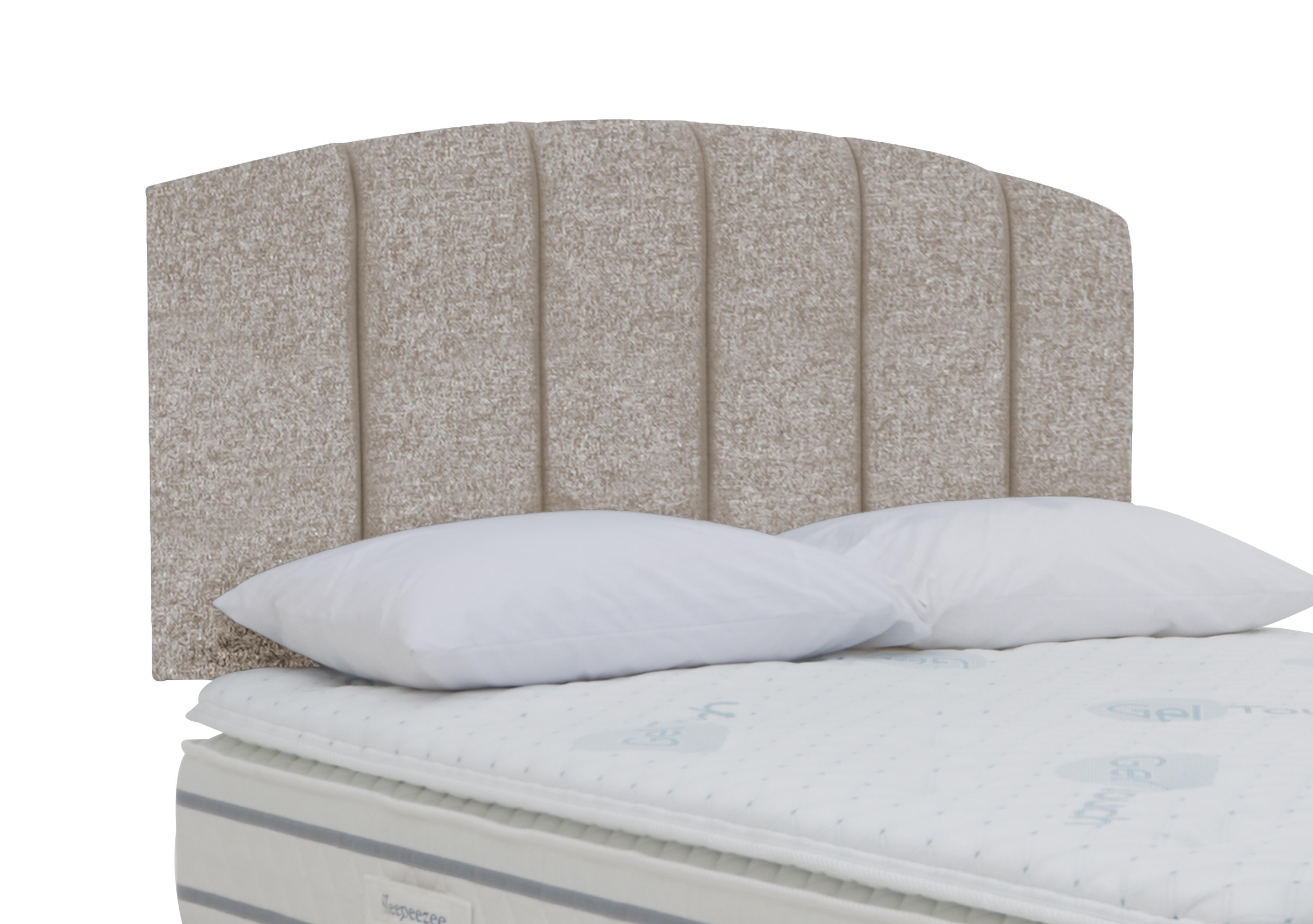 Banff Strutted Headboard in Tweed 805 Stone on Furniture Village