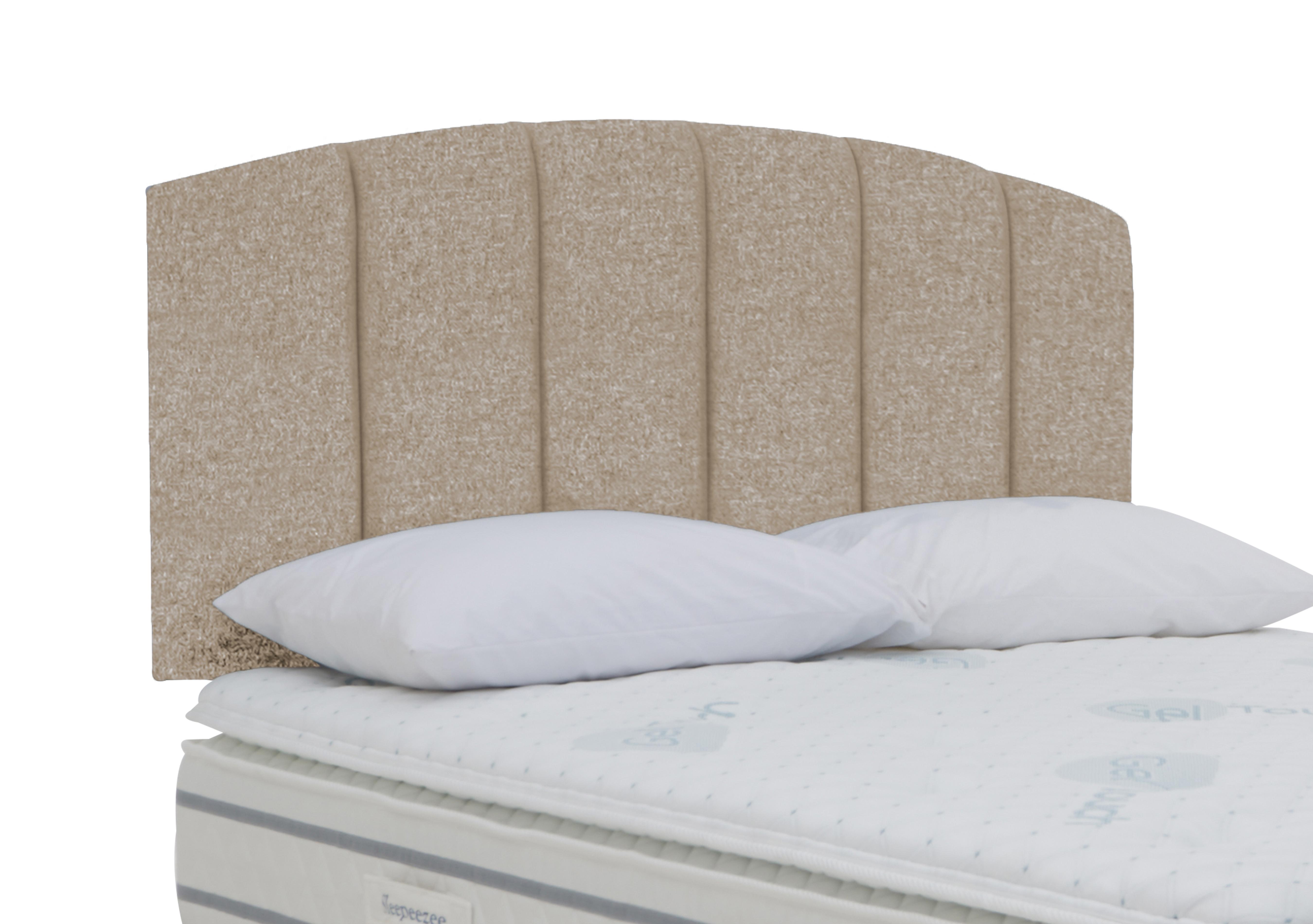 Banff Strutted Headboard in Tweed 901 Biscuit on Furniture Village