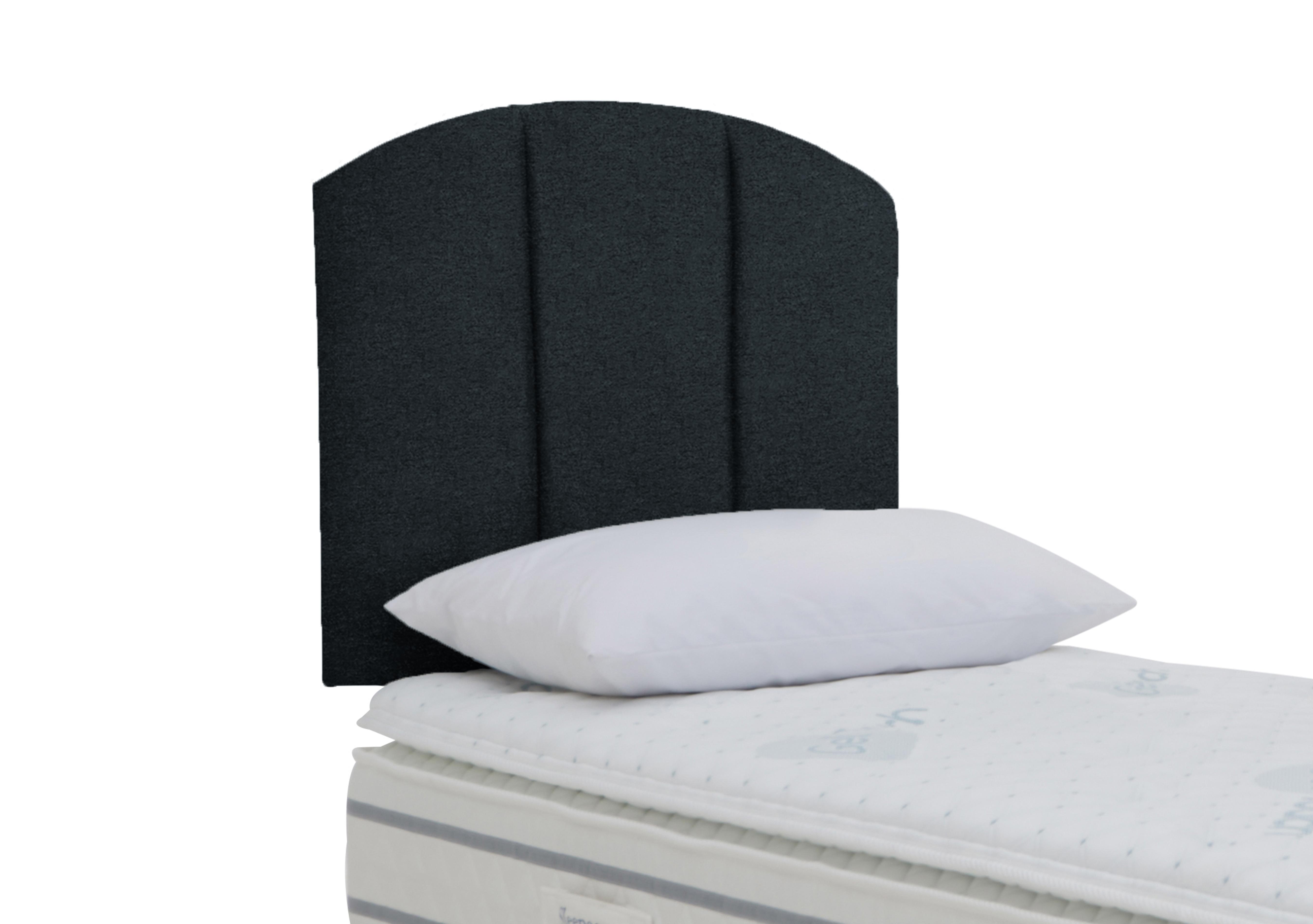 Banff Strutted Headboard in Weave Noir on Furniture Village