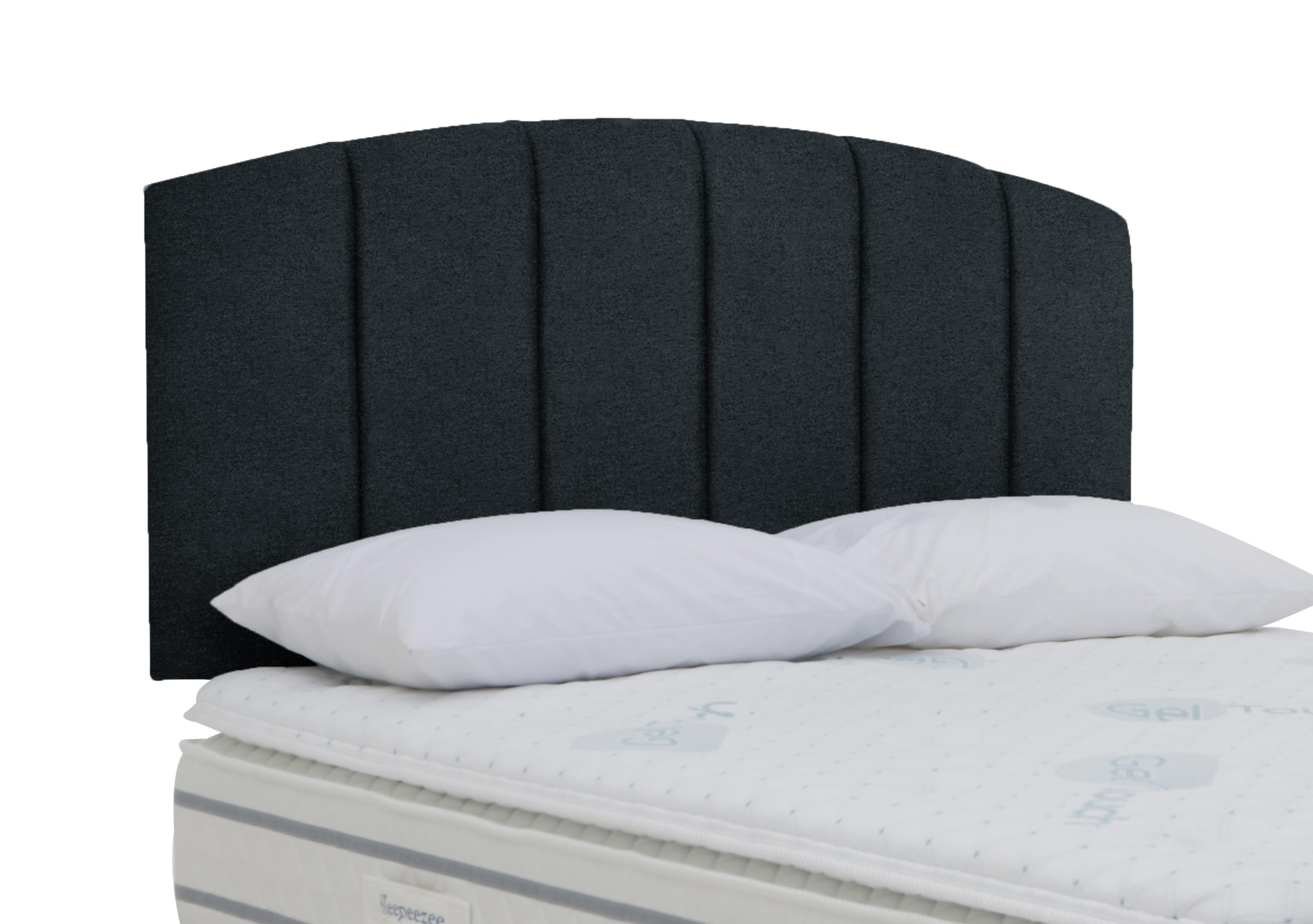 Banff Strutted Headboard in Weave Noir on Furniture Village