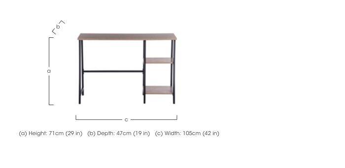Asher Single Pedestal Desk in  on Furniture Village