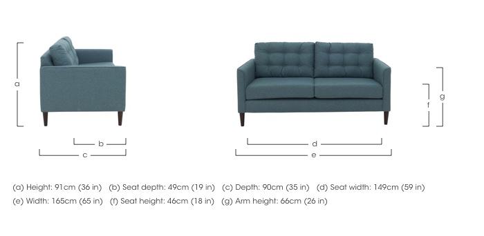 Brick Lane 3 Seater Fabric Sofa in  on Furniture Village