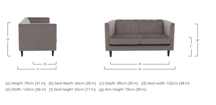 Lace Market 2 Seater Fabric Sofa in  on Furniture Village