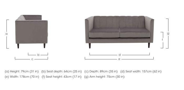 Lace Market 3 Seater Fabric Sofa in  on Furniture Village
