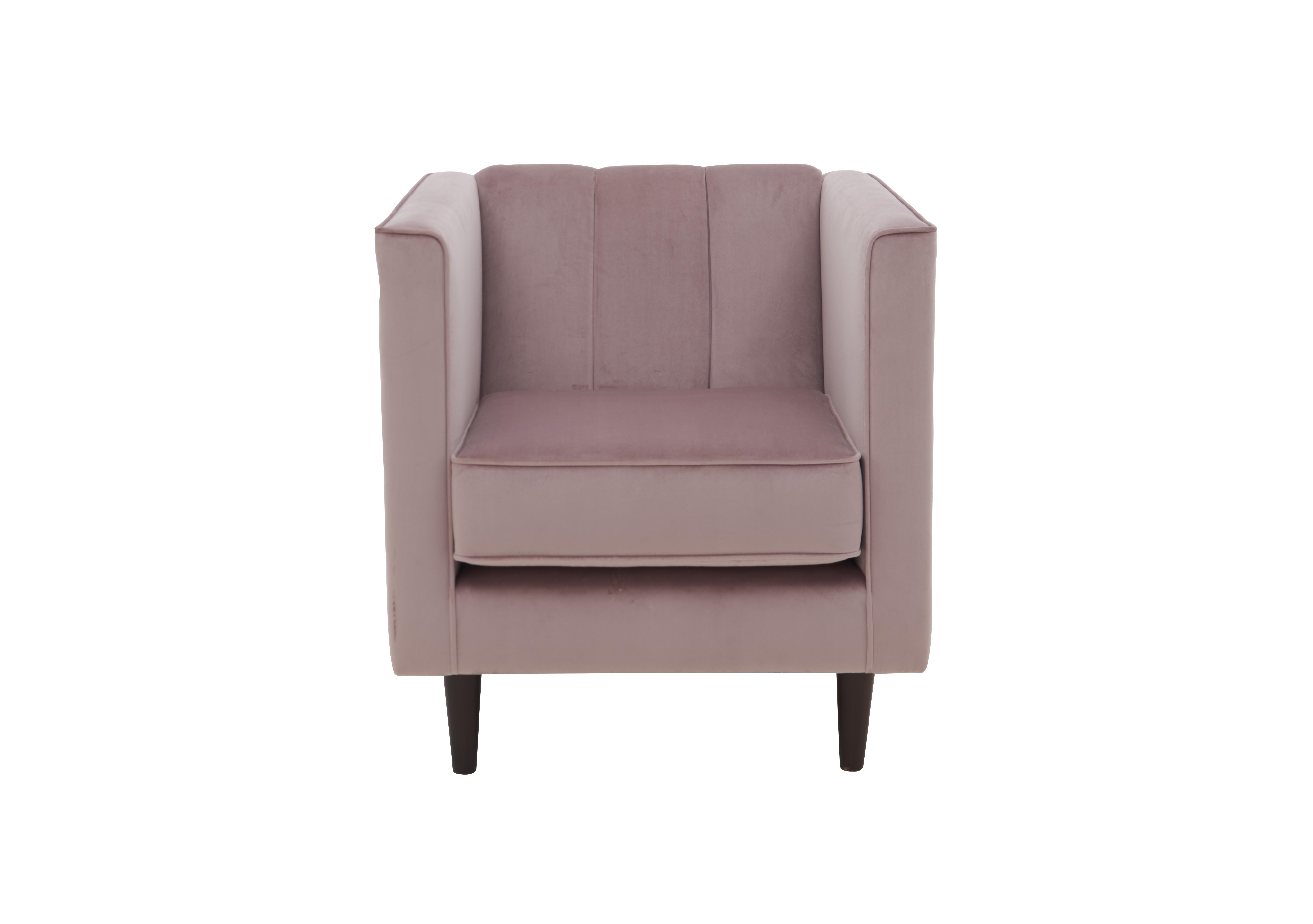 Lace Market Fabric Armchair in Festival Blush Dark Wood on Furniture Village