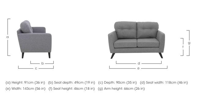 Bear Road 2 Seater Fabric Sofa in  on Furniture Village