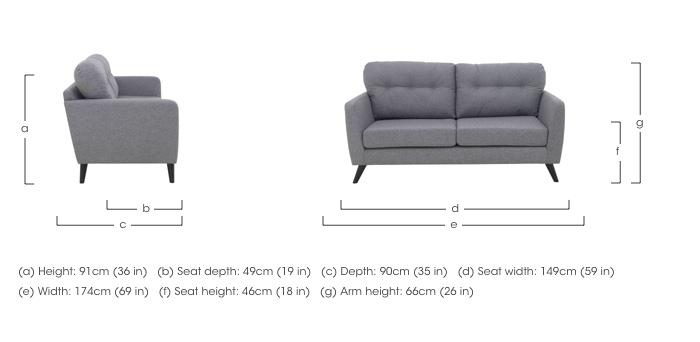 Bear Road 3 Seater Fabric Sofa in  on Furniture Village