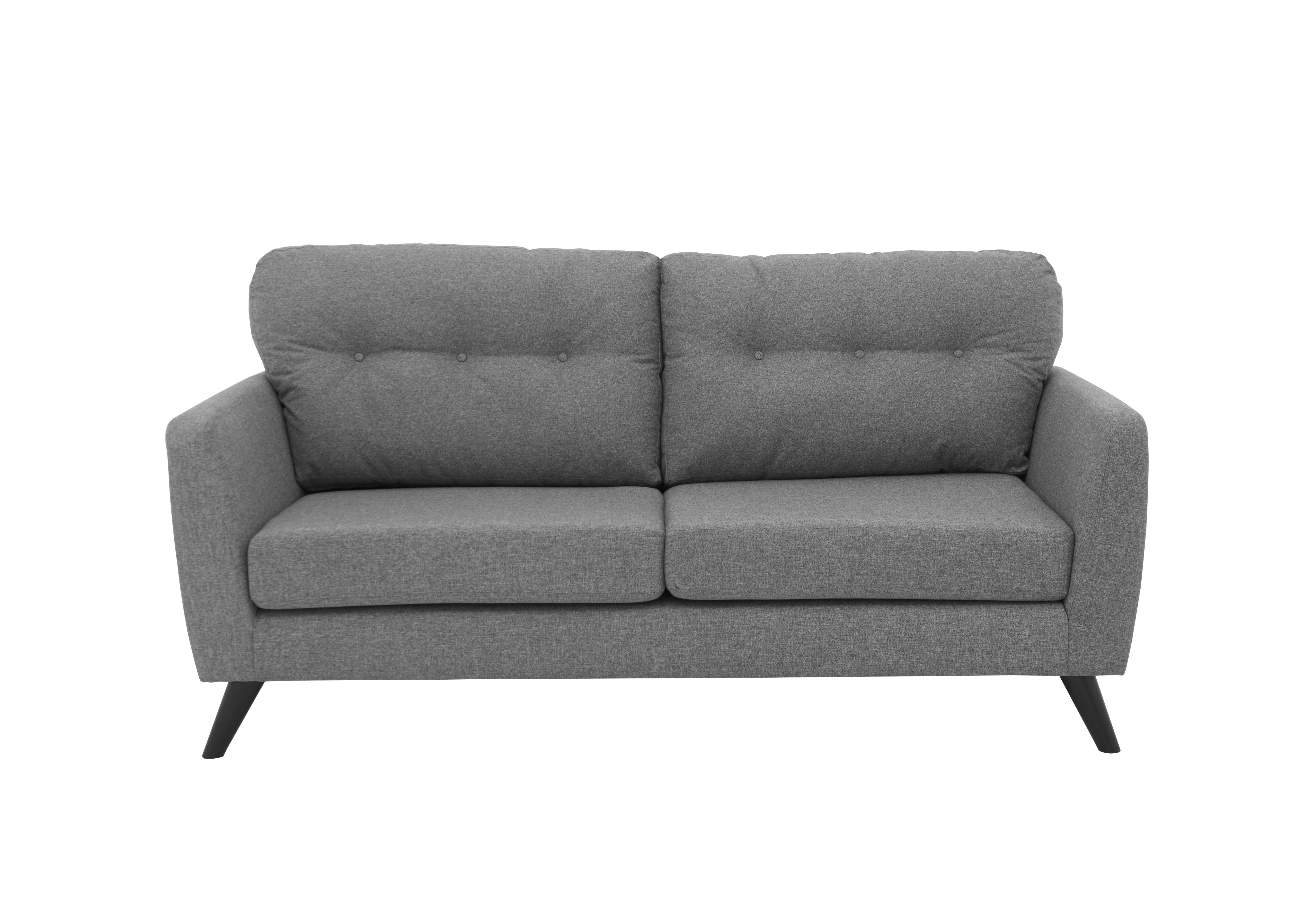 Bear Road 3 Seater Fabric Sofa in Norfolk Grey Dark Wood on Furniture Village
