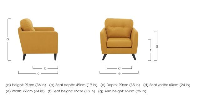 Bear Road Fabric Armchair in  on Furniture Village