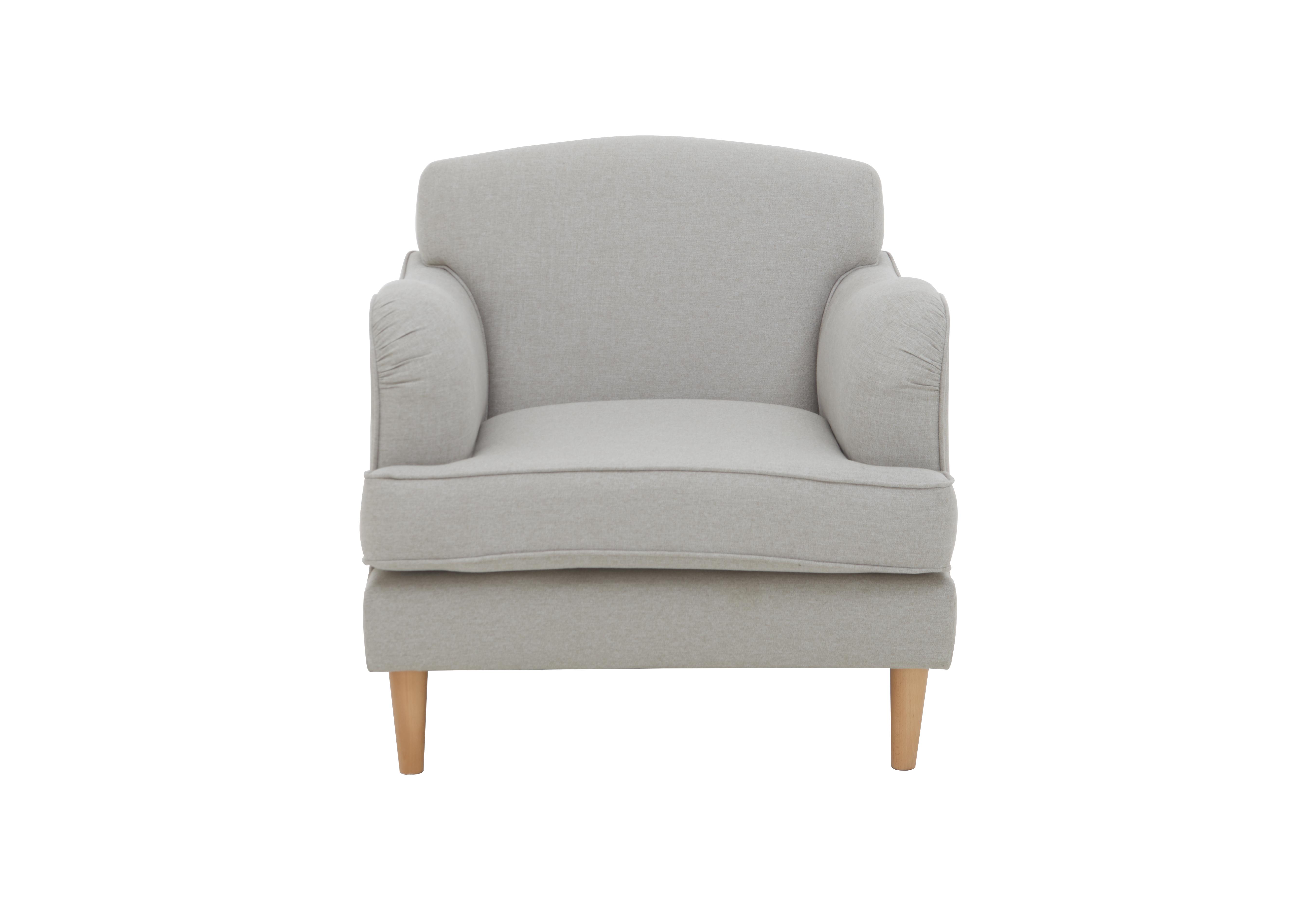 Otley Run Fabric Armchair in Norfolk Pebble Light Wood on Furniture Village