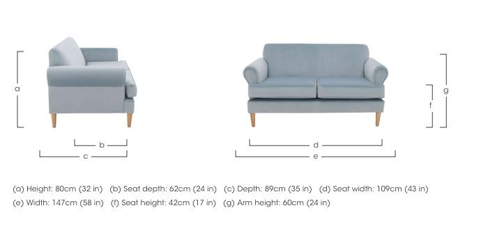 King Street 2 Seater Fabric Sofa in  on Furniture Village