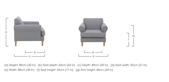 King Street Fabric Armchair in  on Furniture Village