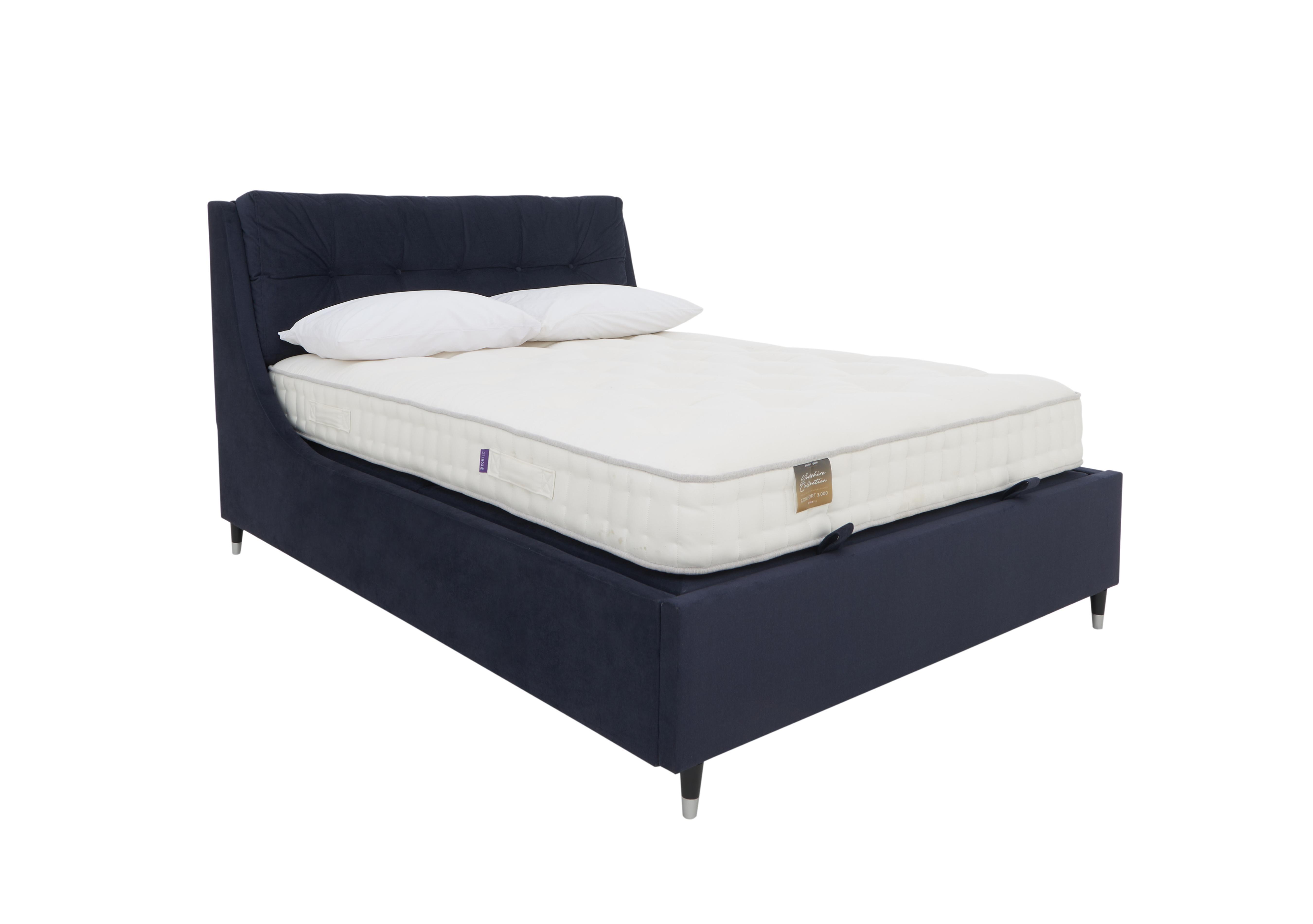 Javier Ottoman Bed Frame in Smooth Midnight on Furniture Village