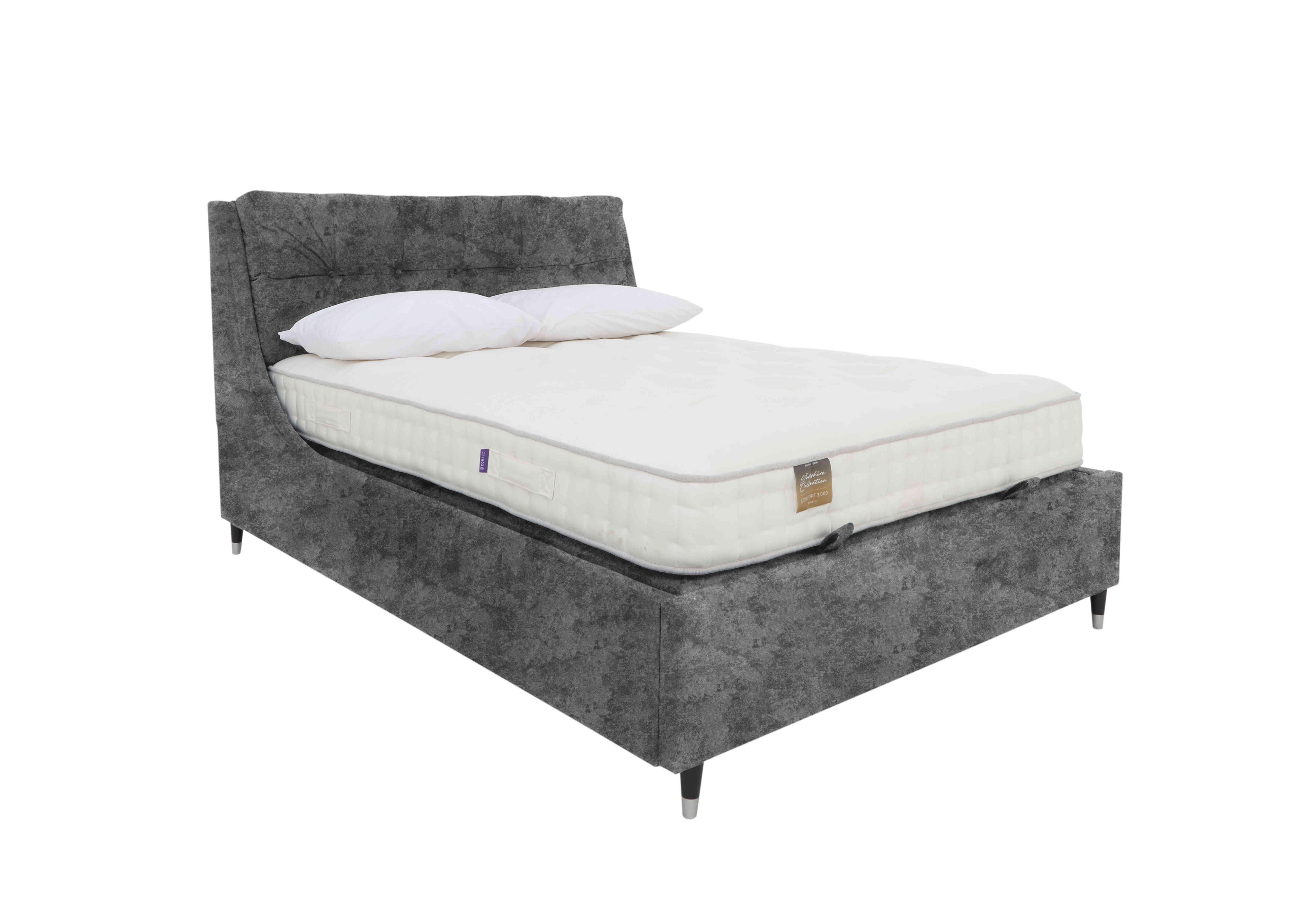 Javier Ottoman Bed Frame in Tampa Grey on Furniture Village