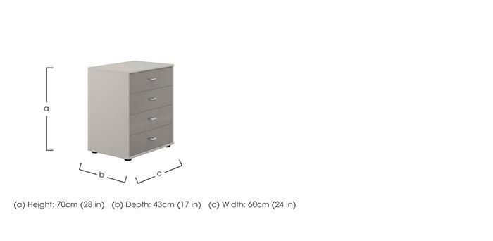 Santa Cruz 60cm 4 Drawer Chest in  on Furniture Village