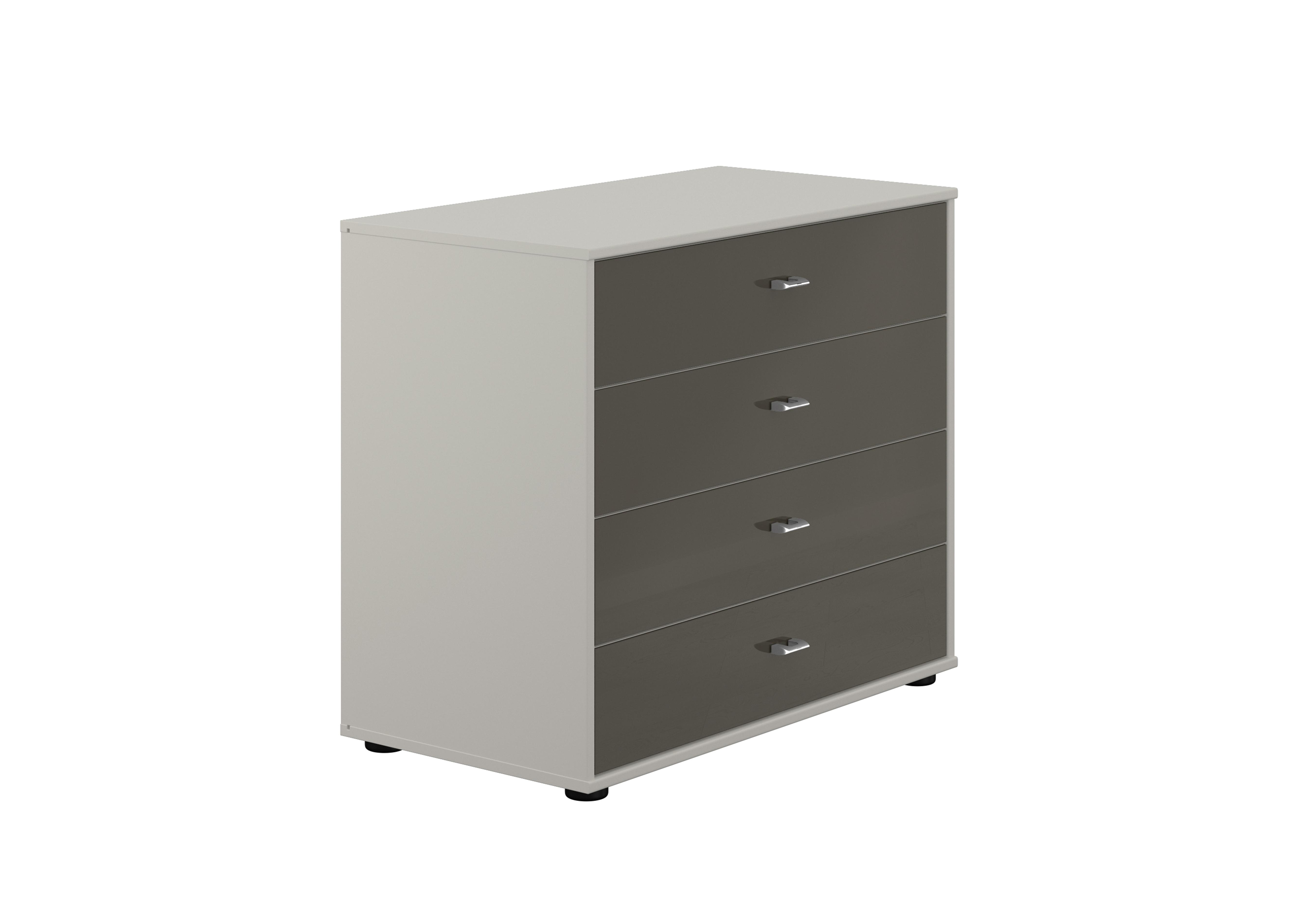 Santa Cruz 80cm 4 Drawer Chest in Havana Dr/Grey Carcase on Furniture Village