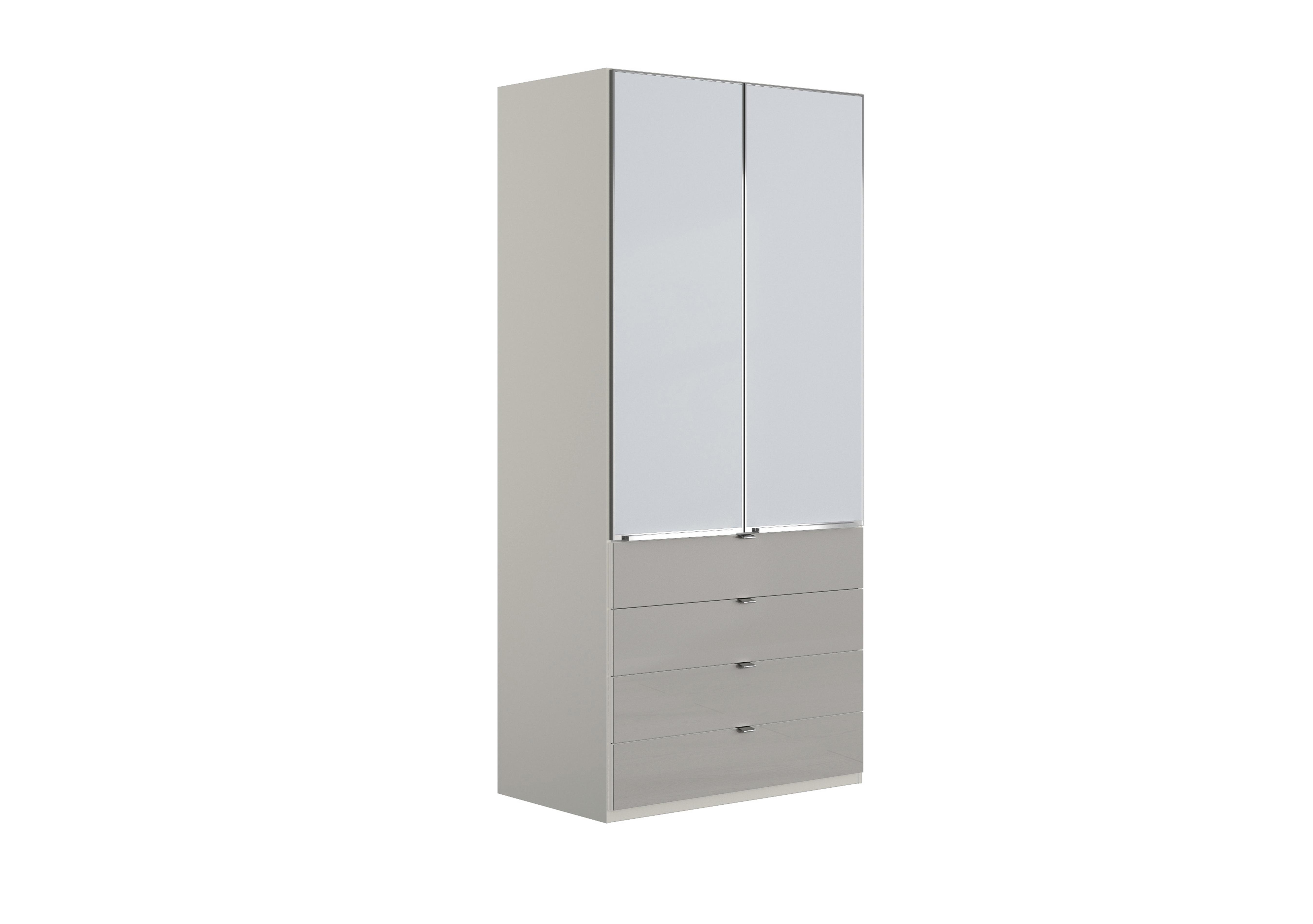 Santa Cruz 100cm 4 Drawer 2 Door Combi Wardrobe in Two Tone/Grey Carcase on Furniture Village