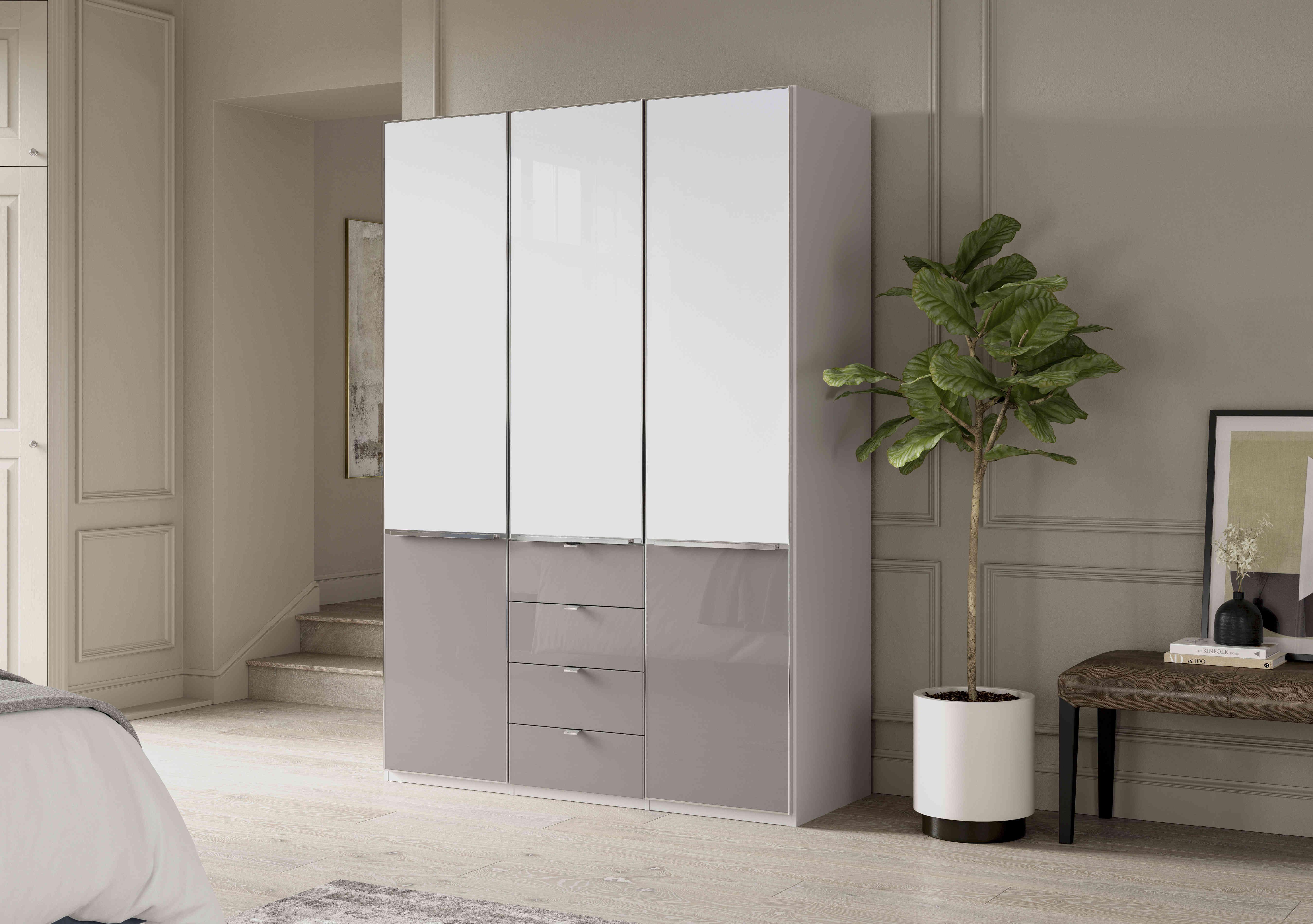 Santa Cruz 150cm 4 Drawer 3 Door Combi Wardrobe in  on Furniture Village