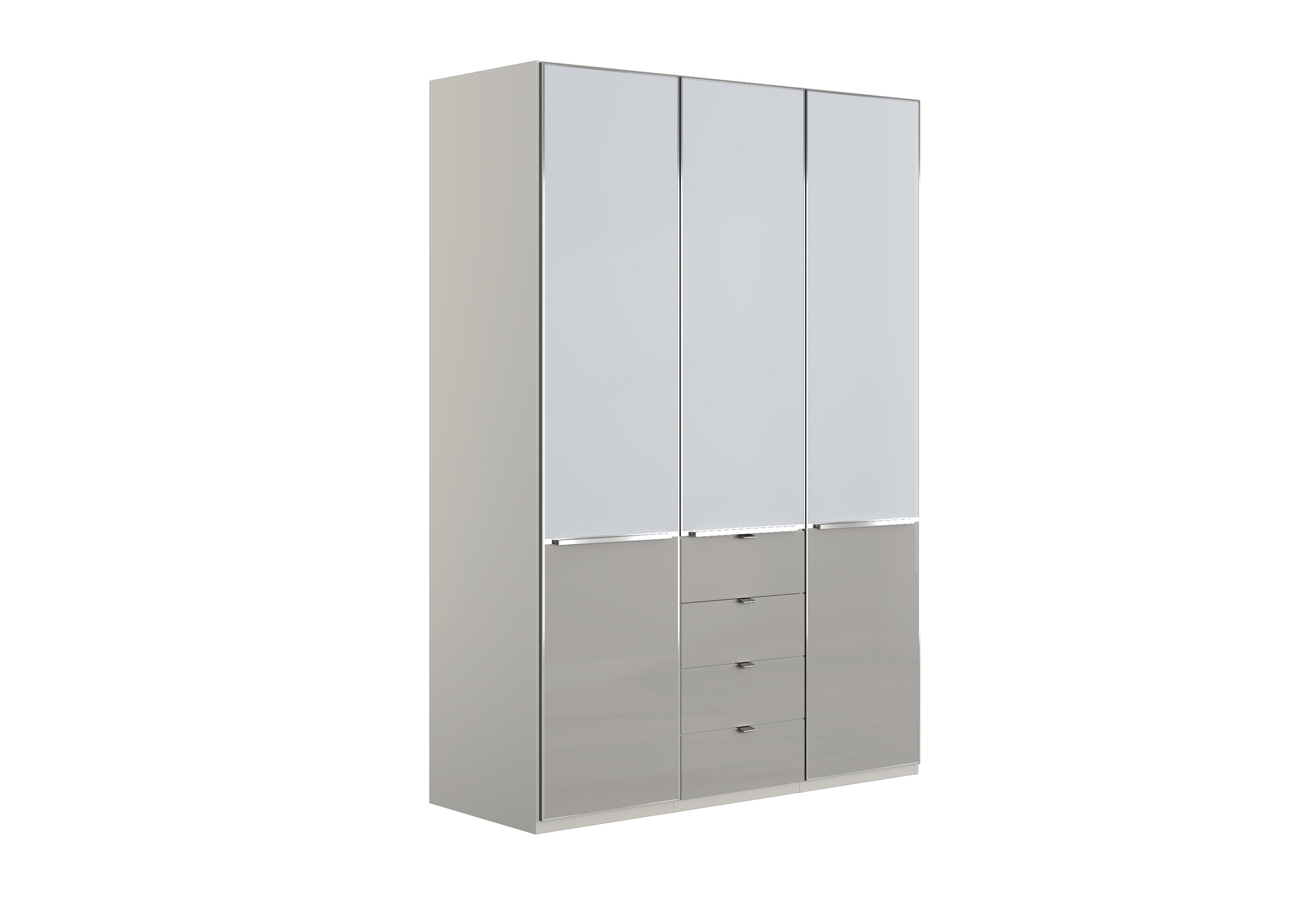 Santa Cruz 150cm 4 Drawer 3 Door Combi Wardrobe in Two Tone/Grey Carcase on Furniture Village